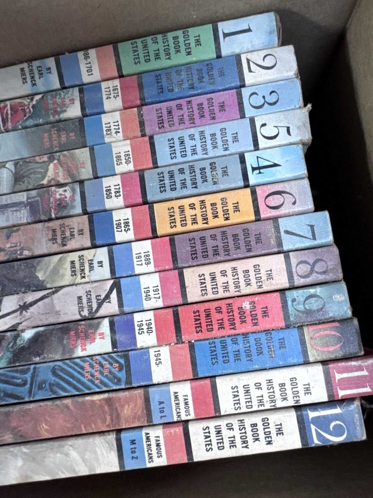 The Golden Book History of the United States Vol 1-12 Complete Set Clean!