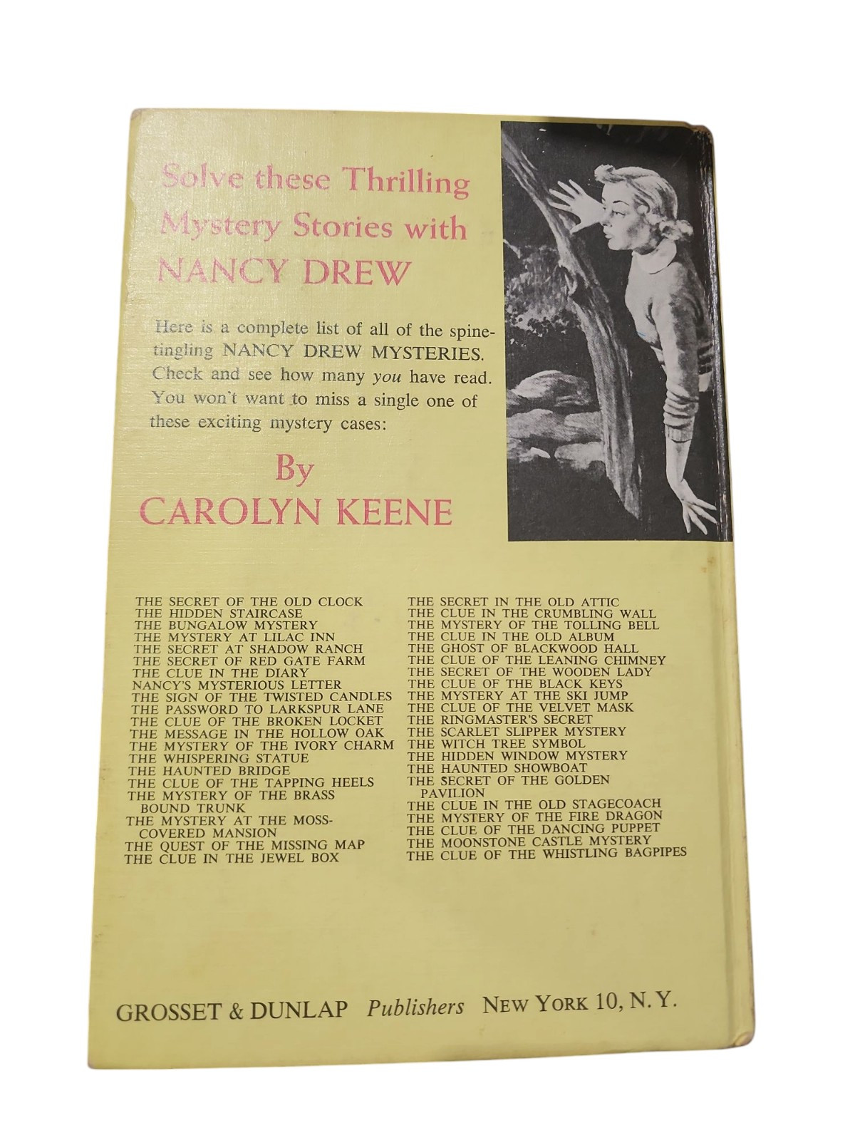LOT OF 5 Nancy Drew Books Carolyn Keene Hardcover Mystery 1, 2, 3, 8, 18
