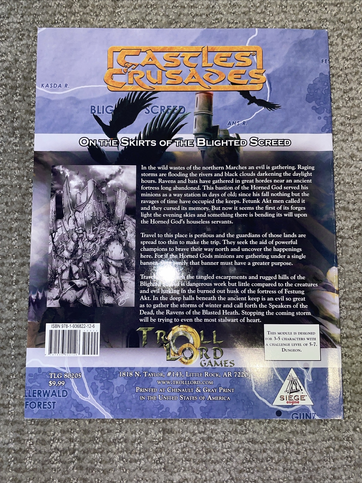 CASTLES & CRUSADES A5 THE SHATTERED HORN By Davis Chenault TLG 80205 VG Cond.