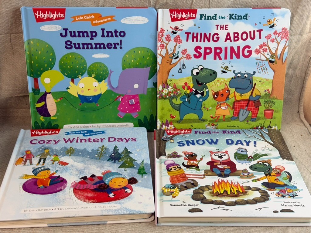 Highlights Hardcover Book Lot x4 ~ Seasons: Spring / Summer / Winter