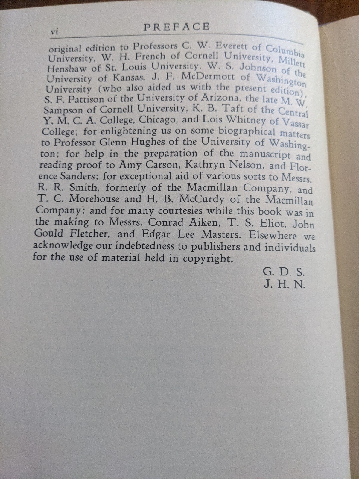 Chief Modern Poets Of America, 1936, Selected/edited by Sanders And Nelson