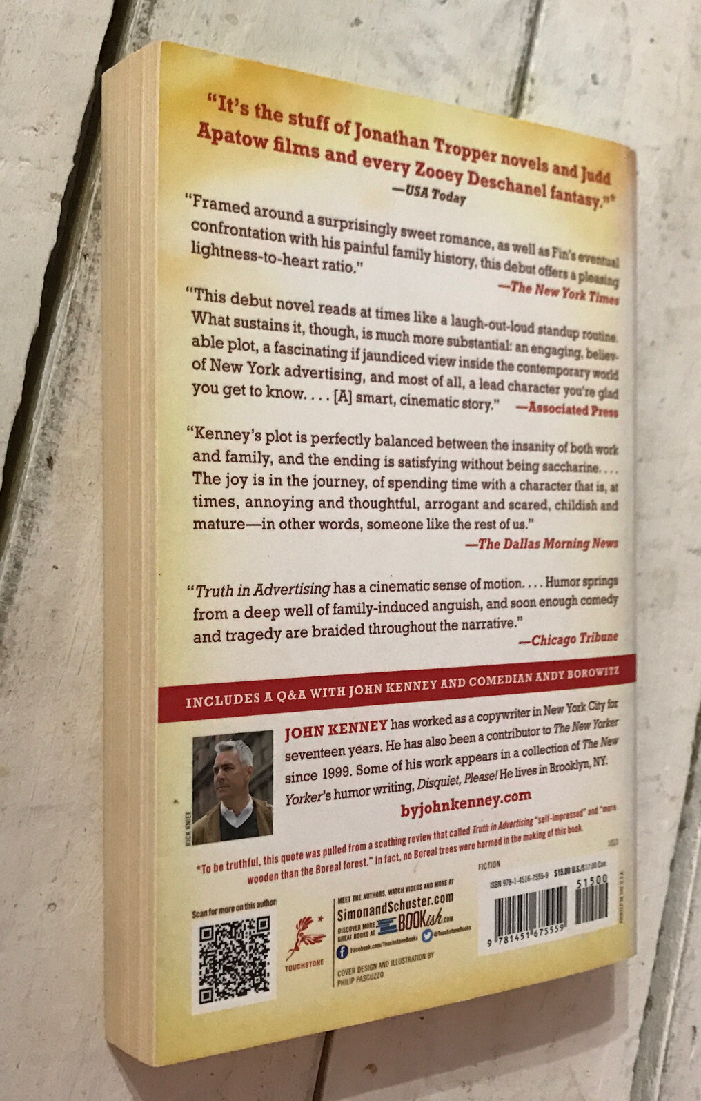 Truth in Advertising John Kenney Paperback Satirical Novel Bestseller