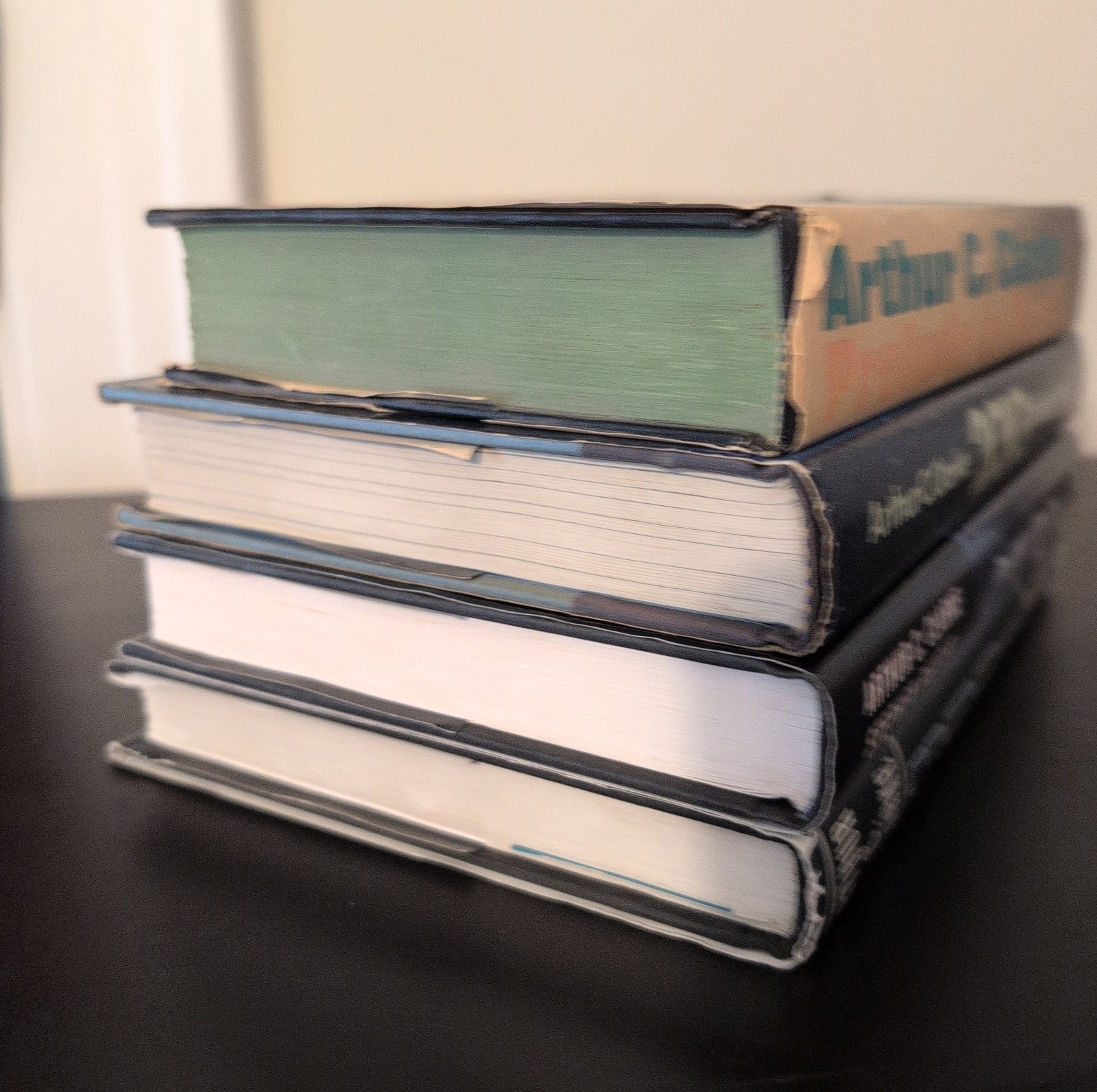 Sci-Fi Hardcover Book Lot 4 Arthur C Clarke Space Odyssey Prelude To Mars + More