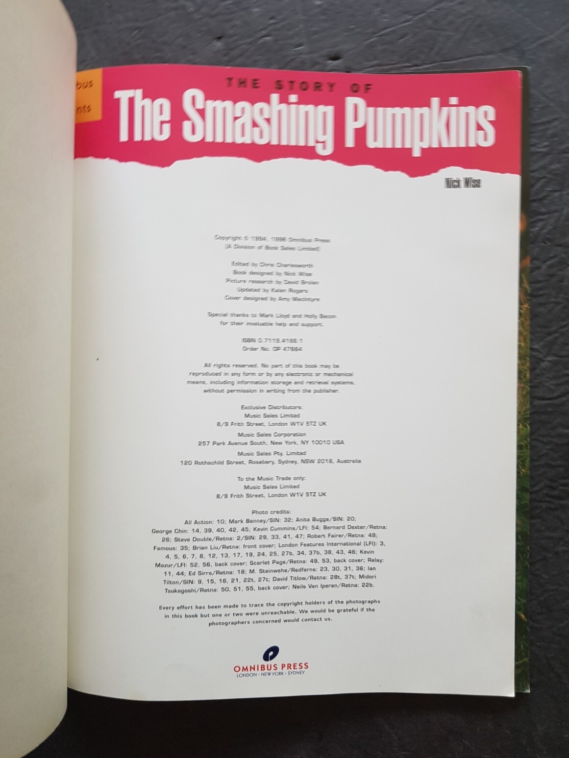 Omnibus Press Presents The Story Of The Samshing Pumpkins
