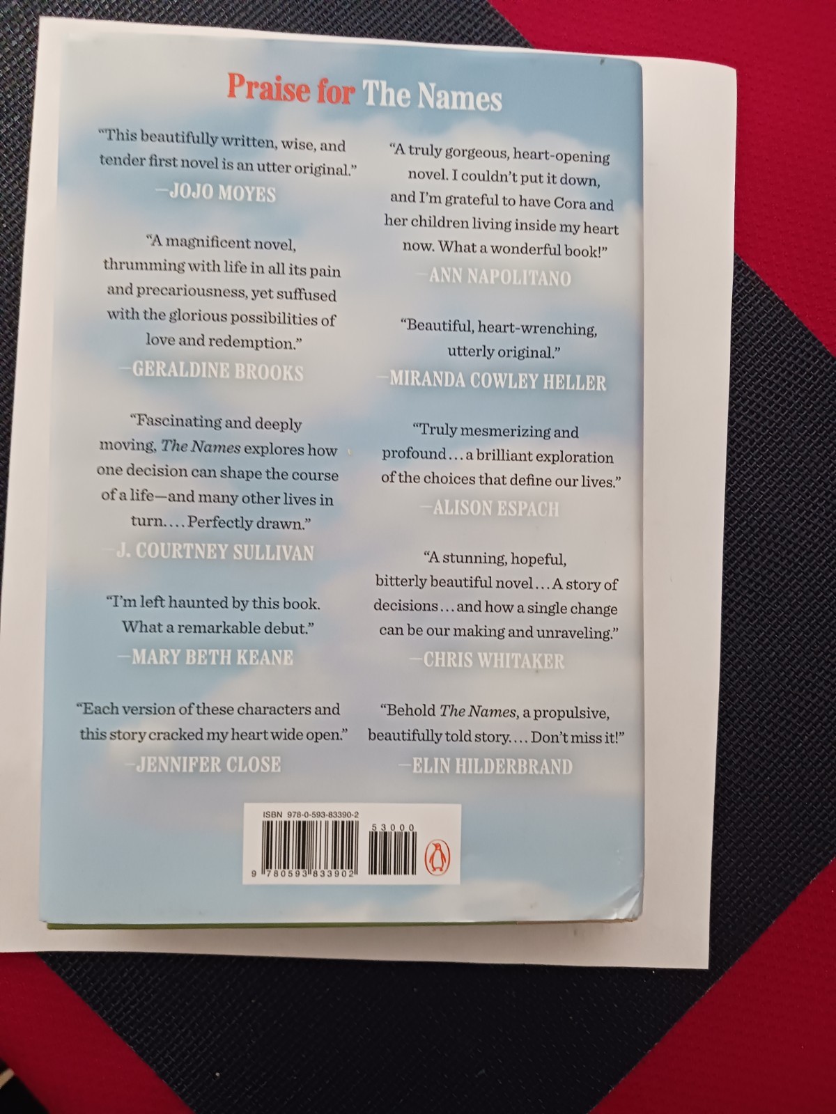 The Names by Florence Knapp Hardcover BOTM