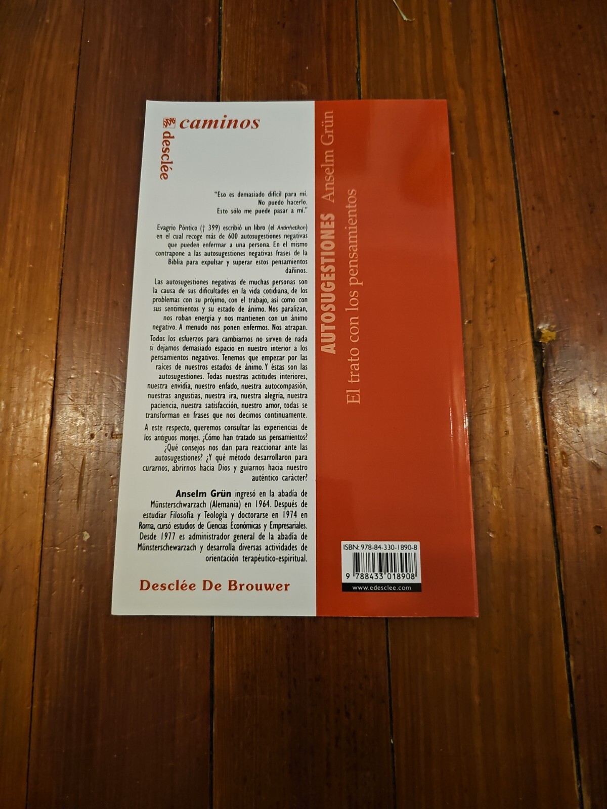 AUTOSUGESTIONES. EL TRATO CON LOS PENSAMIENTOS (CAMINOS) By Anselm Grun
