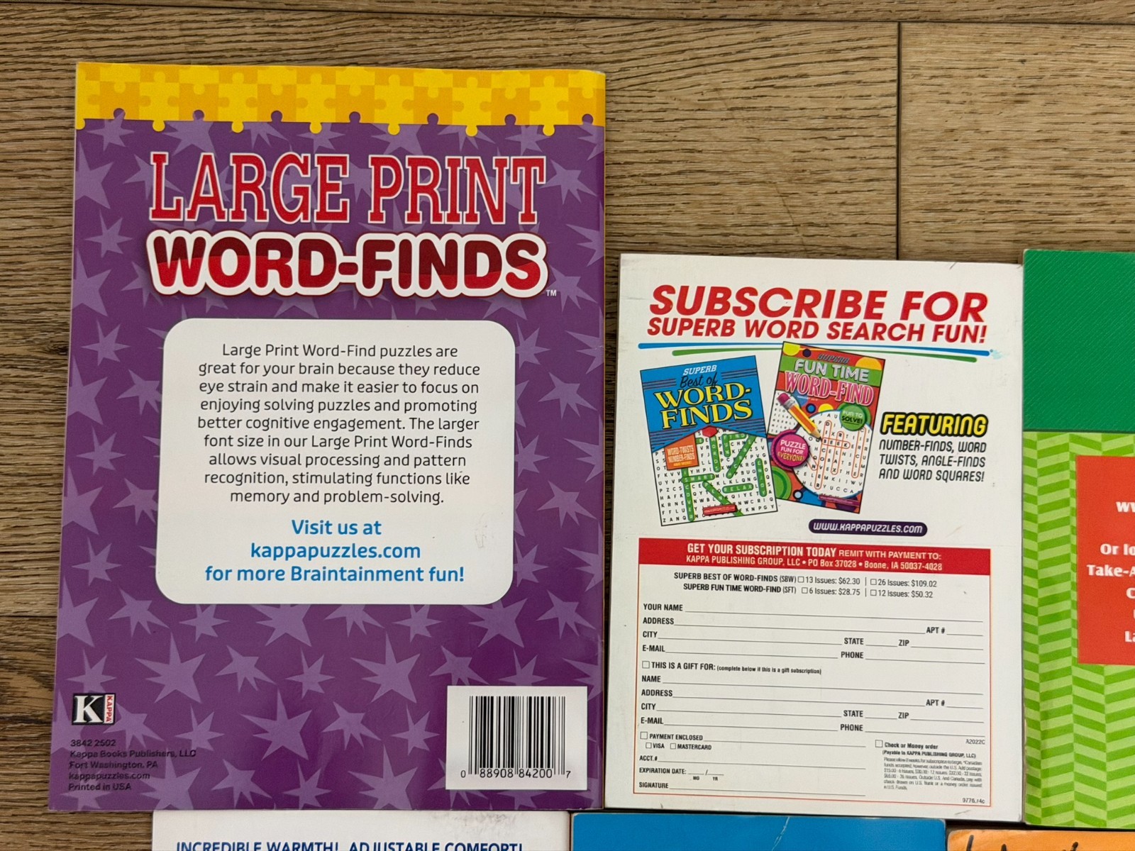 Puzzle Book Lot 6 Large Print Word Find Sudoku Crossword Kappa Puzzles