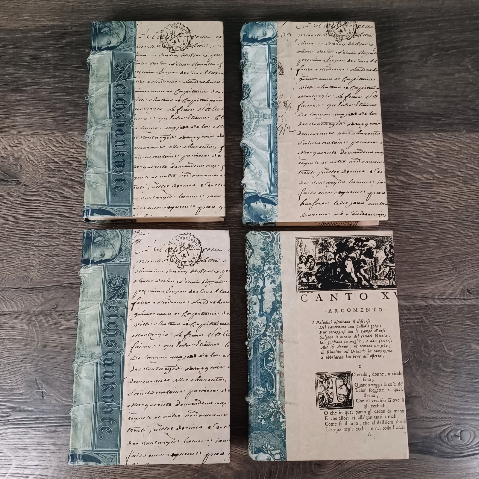 23 Custom Bound Decorative Hardcover Books Matching Library Display Set Unique