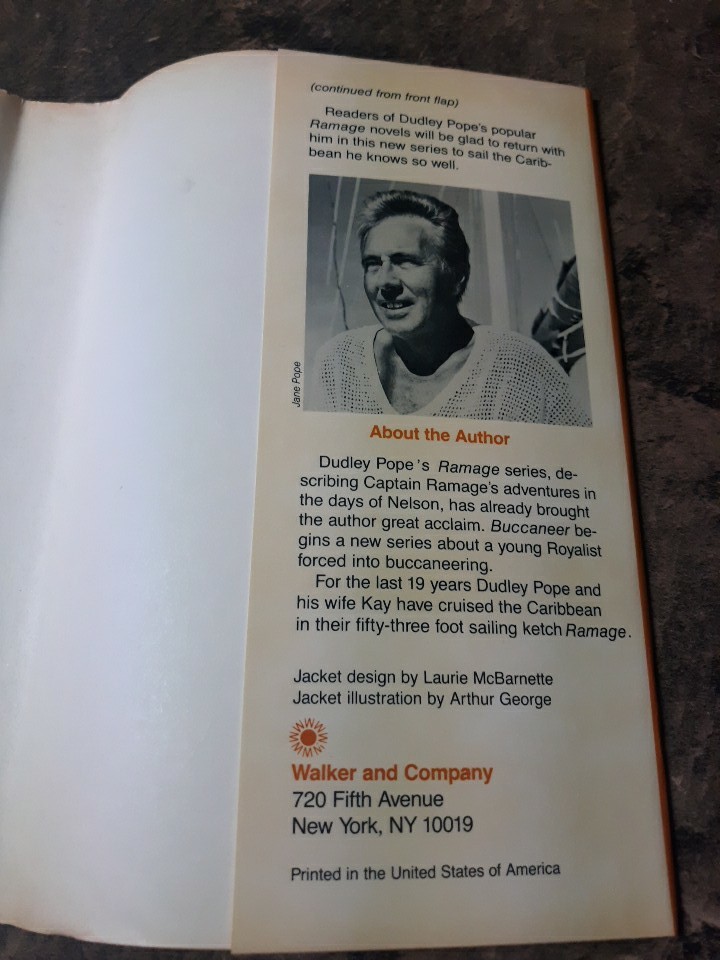 Dudley Pope, Buccaneer, HCDJ 1984 First Edition Good
