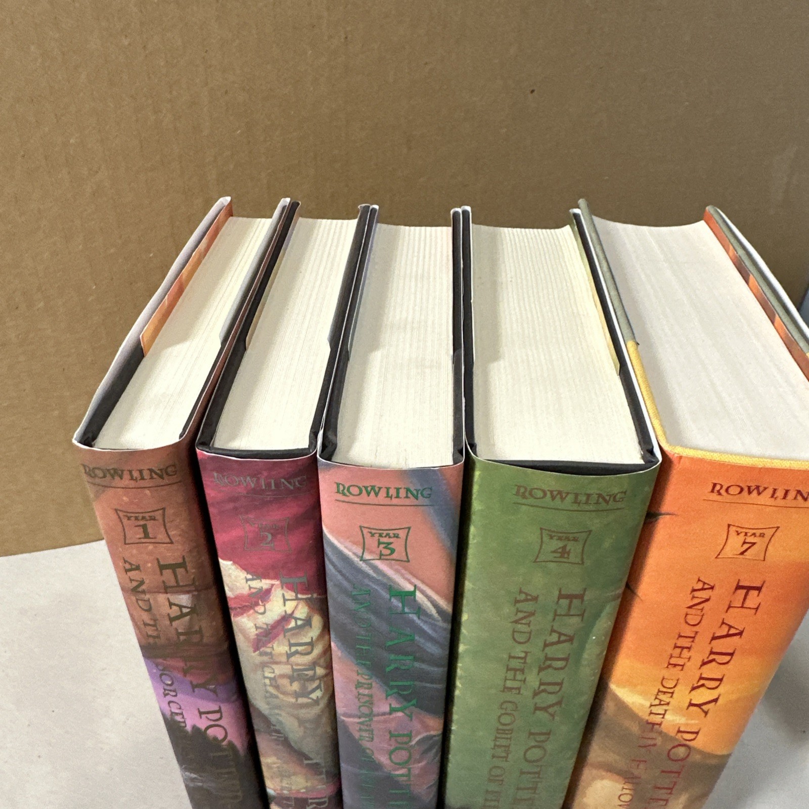 Harry Potter 1st Edition & 1st Printing Lot Volumes 1,2,3,4,7 Full Number Lines