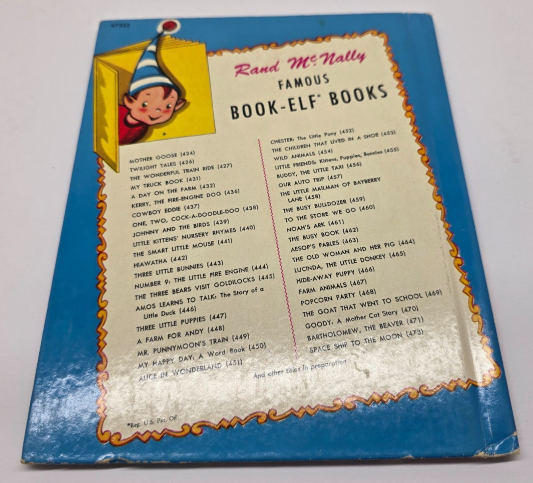 Vintage 1952 Space Ship To The Moon Hardcover Book Rand Mcnally