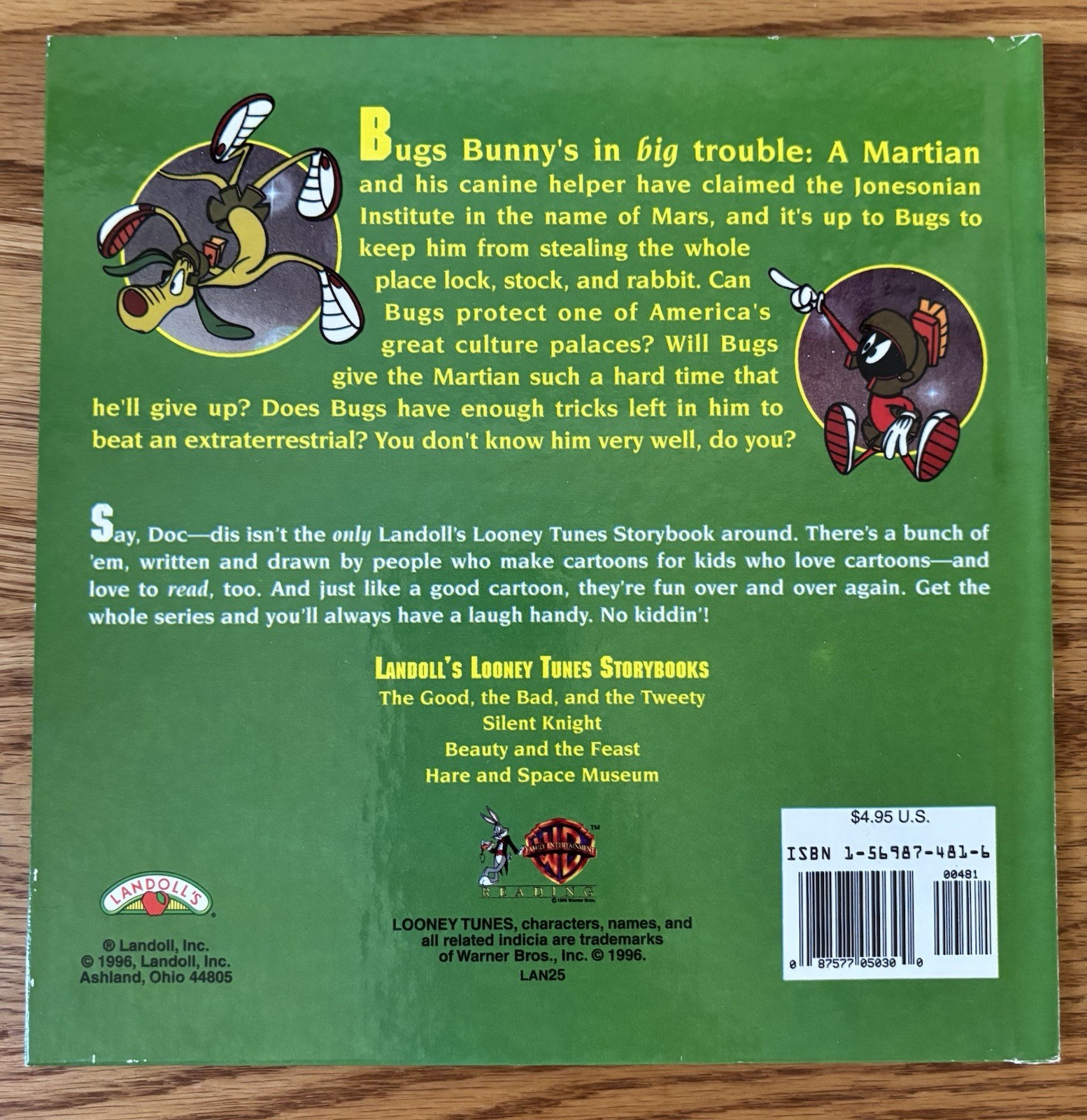 Vintage Looney Tunes Bugs Bunny Marvin Martian Book 1996