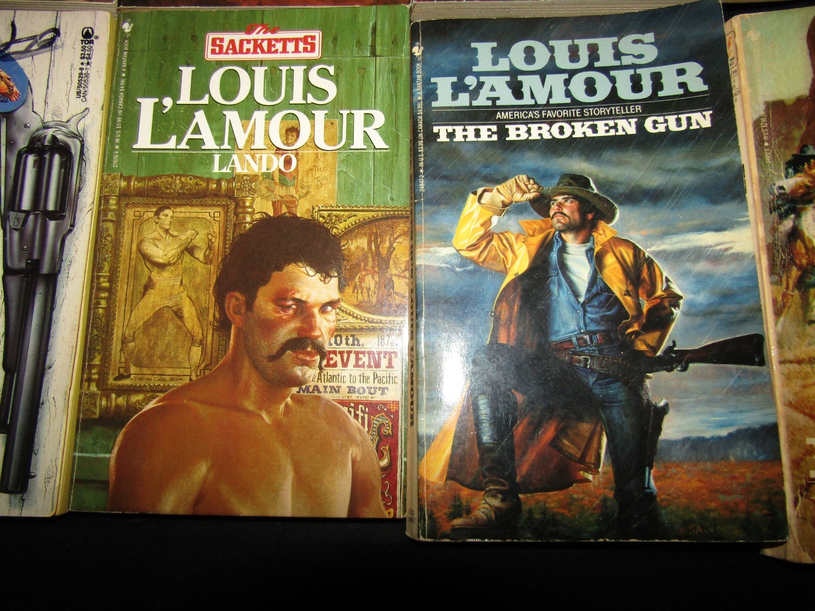 Lot Of 13 Paperback Books Western Louis L’Amour Early Sackett w Slocum Zane Grey