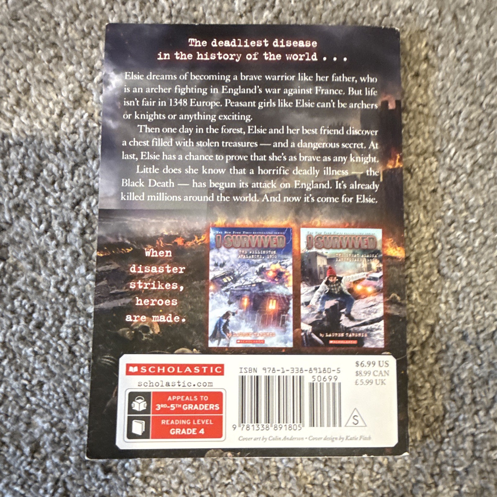 Scholastic I Survived #24: The Black Death, 1348 Lauren Tarshis PB 2024 Illus