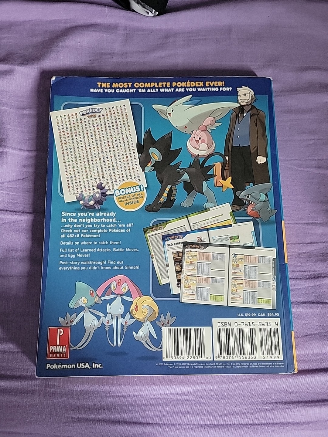 Prima Guides: Pokédex Volume 2 Pokemon Diamond Pearl Book *NO POSTER* (MT)