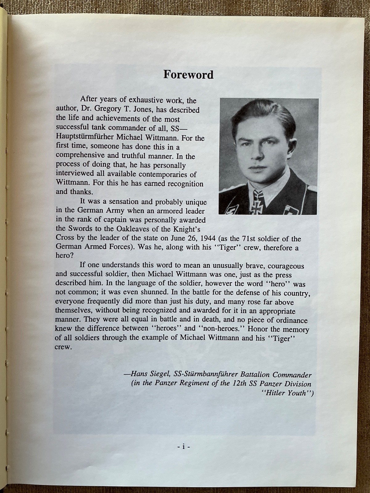 Panzerheld: The Story of Hauptsturmfuhrer Michael Wittman, the Greatest Tank…