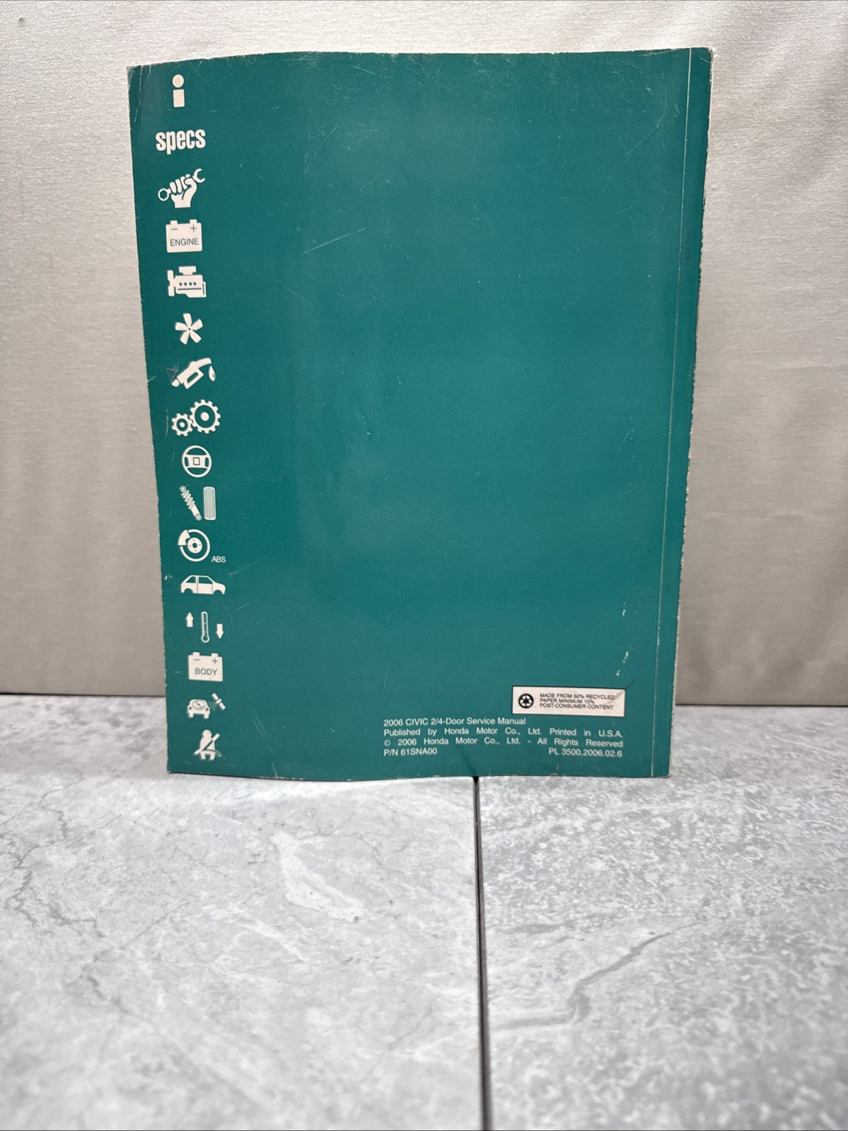 OEM Honda 2006 Civic Service Manual Shop Repair