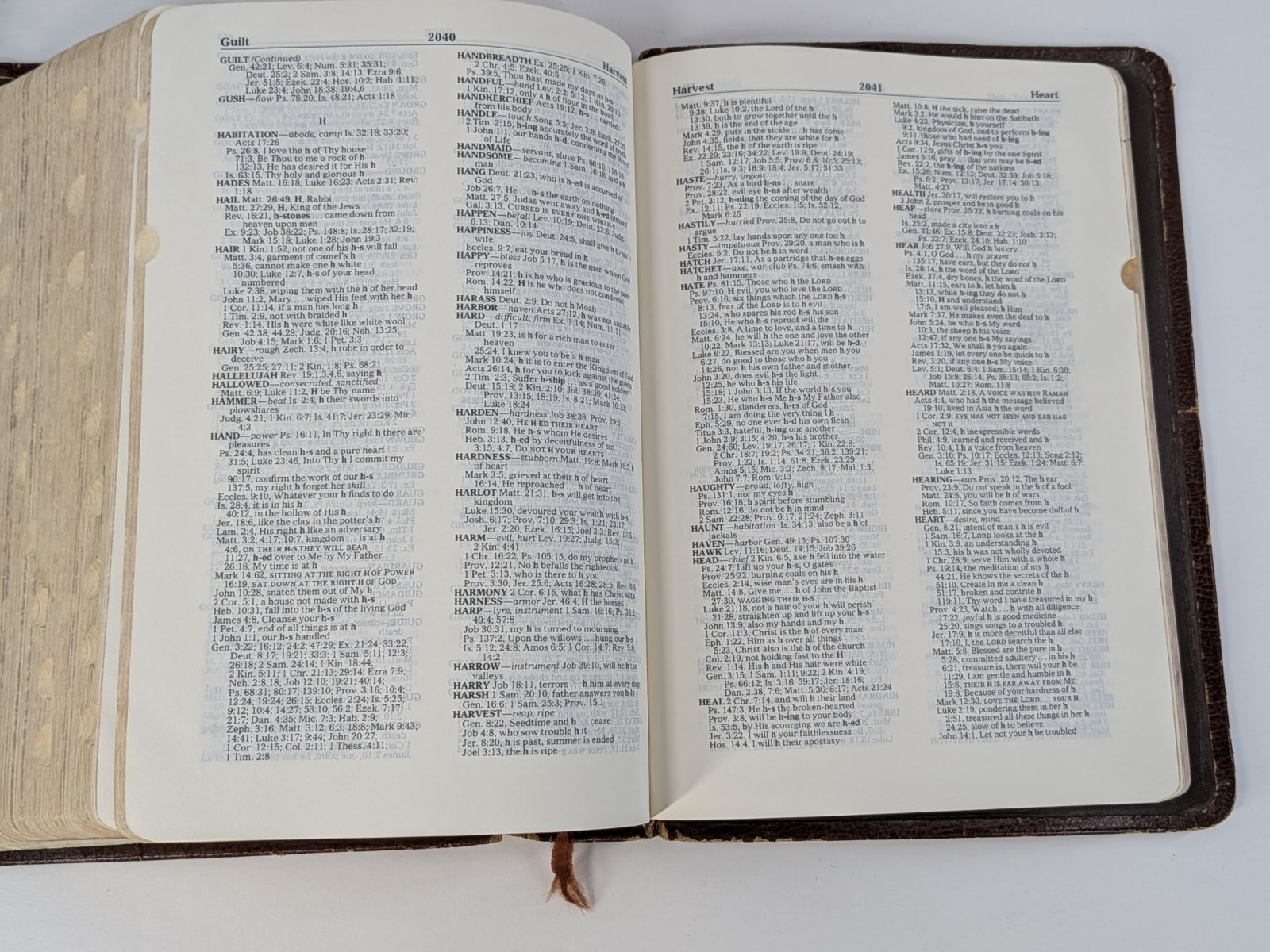 BISON GRAIN!✝️Vntg Ryrie Study Bible NASB 1978 Red Letter Moody Press Tab Index