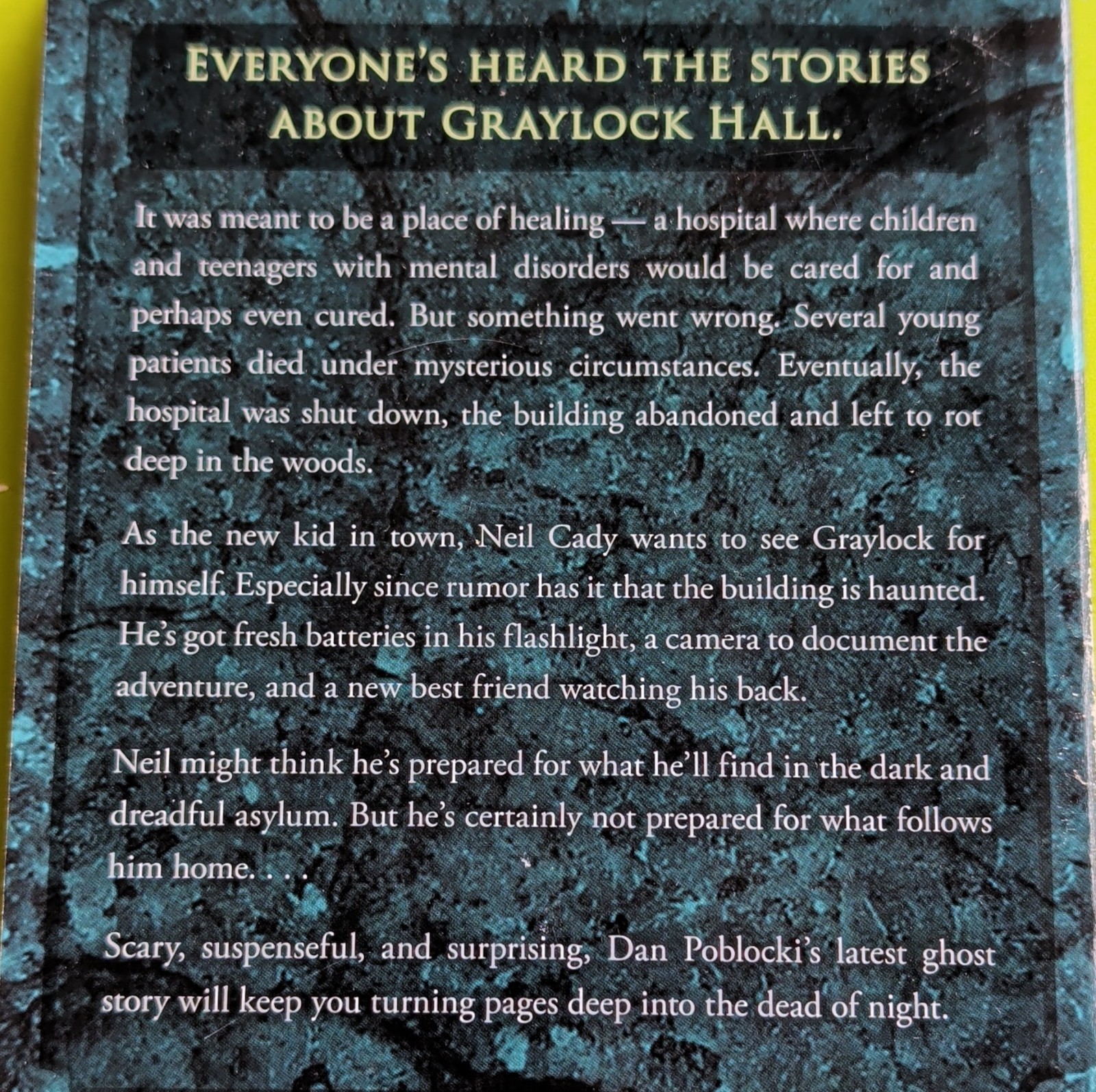 Scholastic Press The Ghost of Graylock by Dan Poblocki, Paperback 2012 Horror