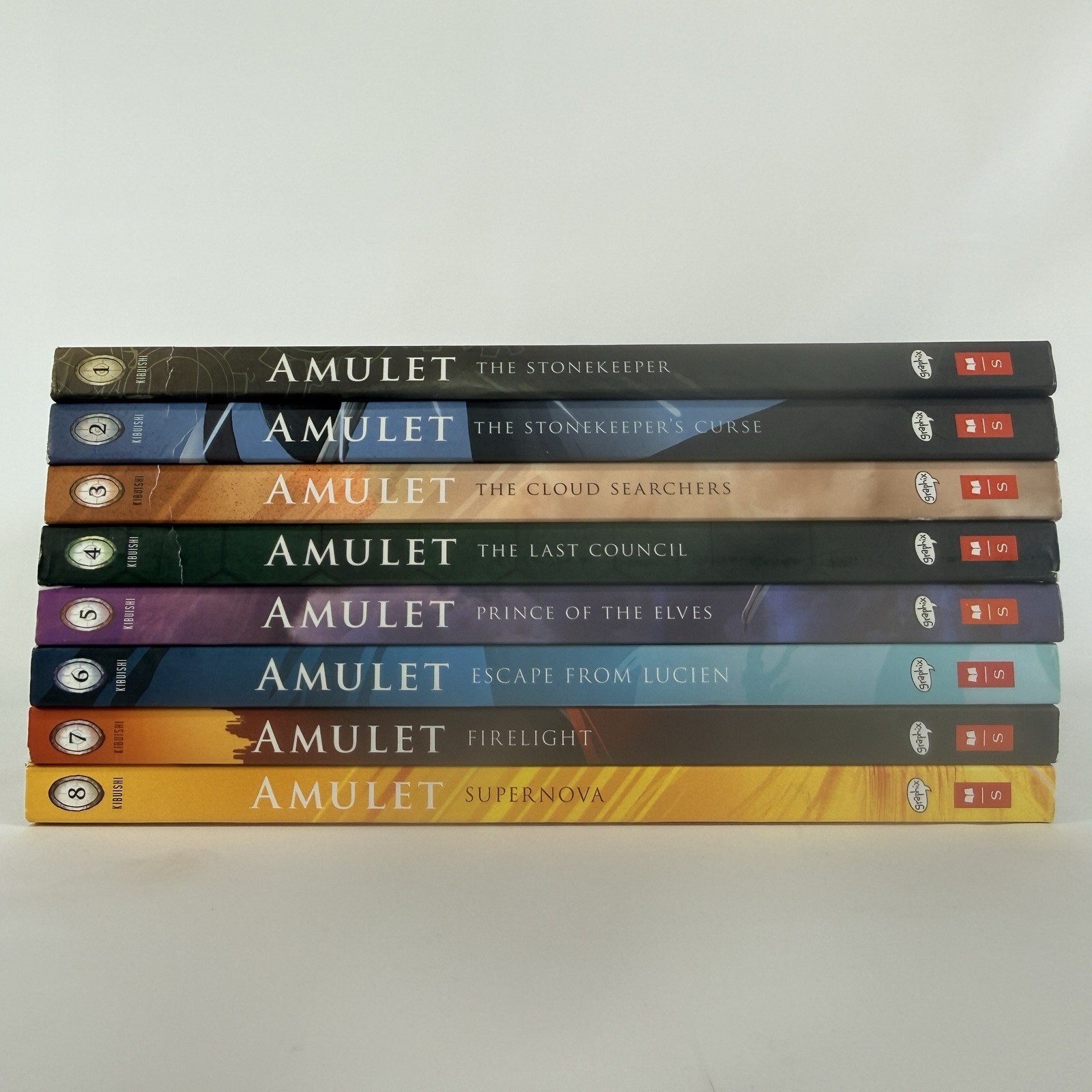 AMULET Kazu Kibuishi Graphic Novel Series PB book 1 2 3 4 5 6 7 8 Set Lot of 8