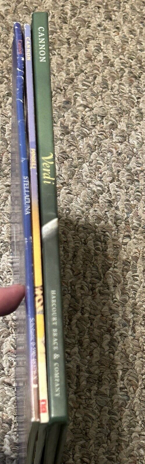 Set of 3 Janell Cannon Books Verdi HC Pinduli Stellaluna PB
