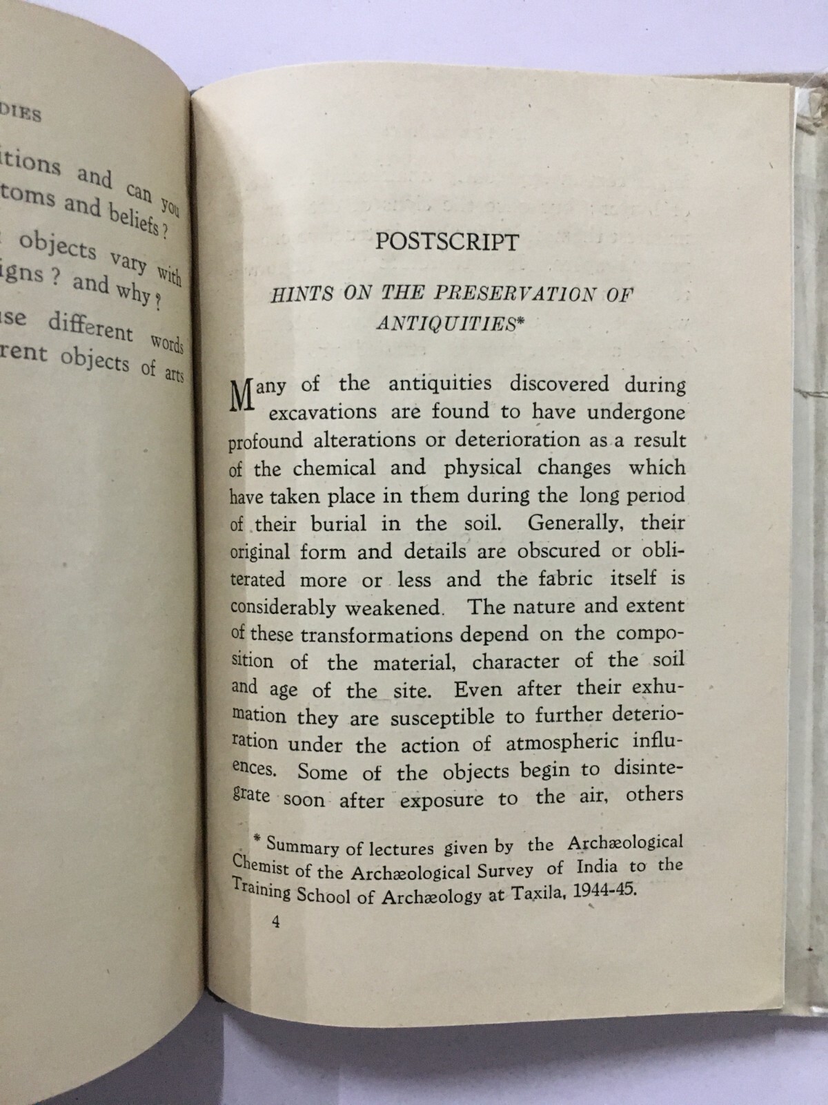 Mookerjee, Ajit : Museum Studies. Calcutta, 1945. 63 Pages. Hb