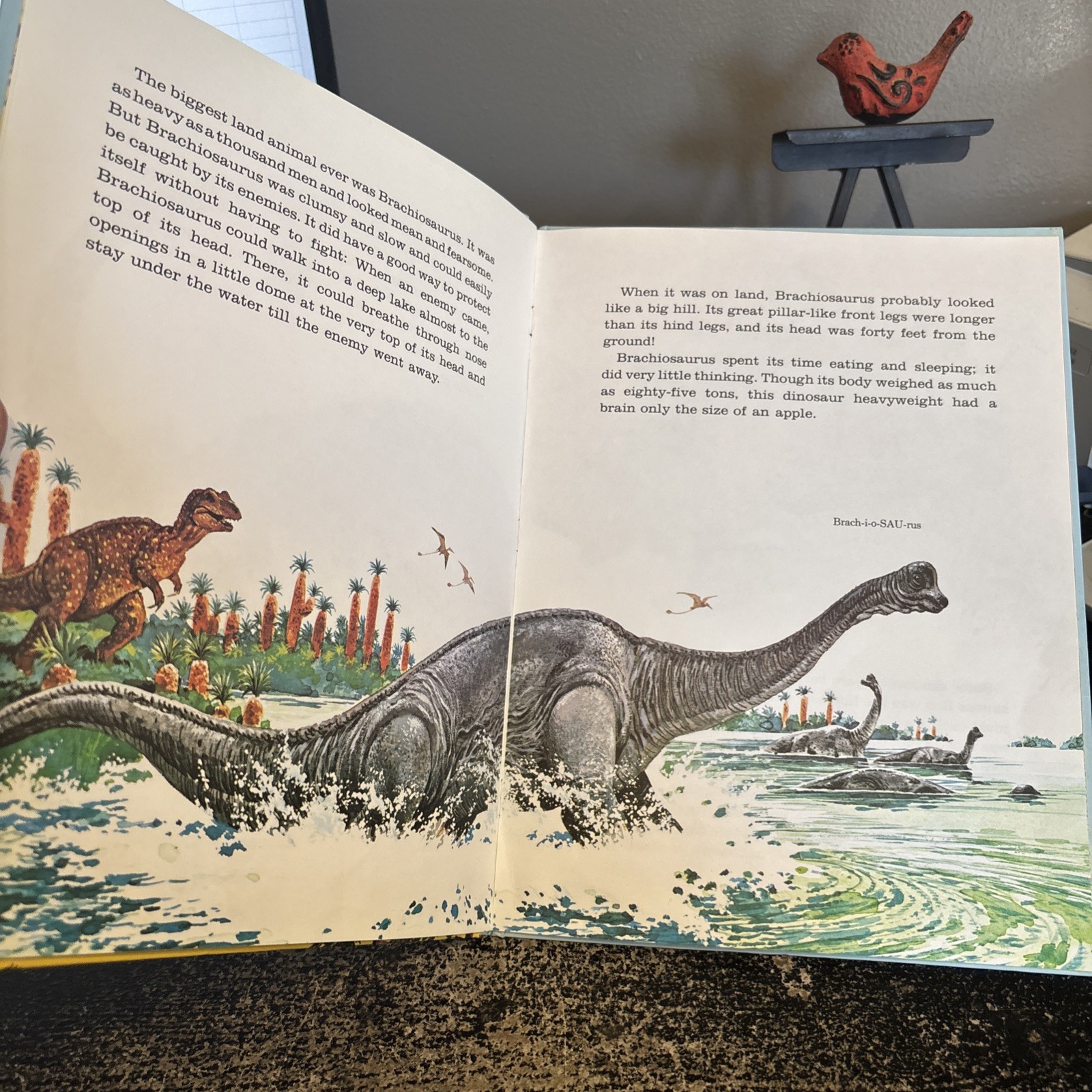 RARE! Merrigold Press Dinosaurs Giants Of The Past 1974 Hardcover Vintage VG