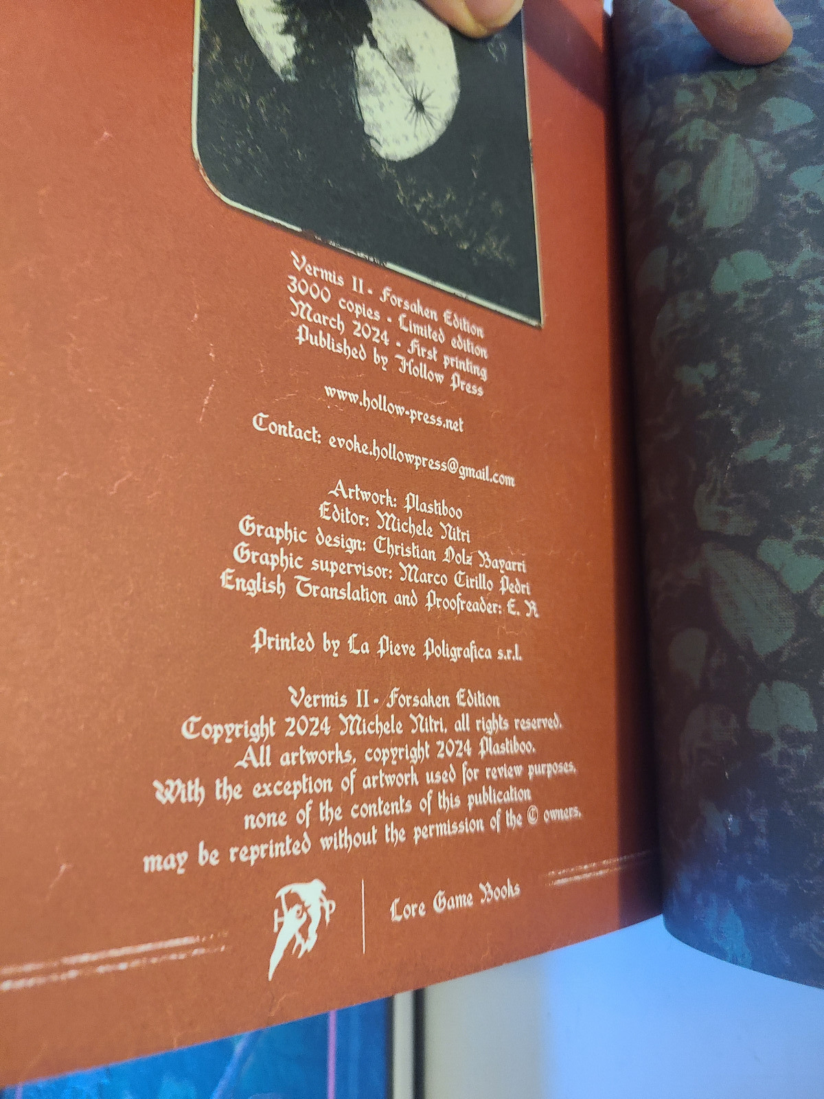 Out of Print Hollow Press Vermis 1 and 2 Hardcover Limited Forsaken edition