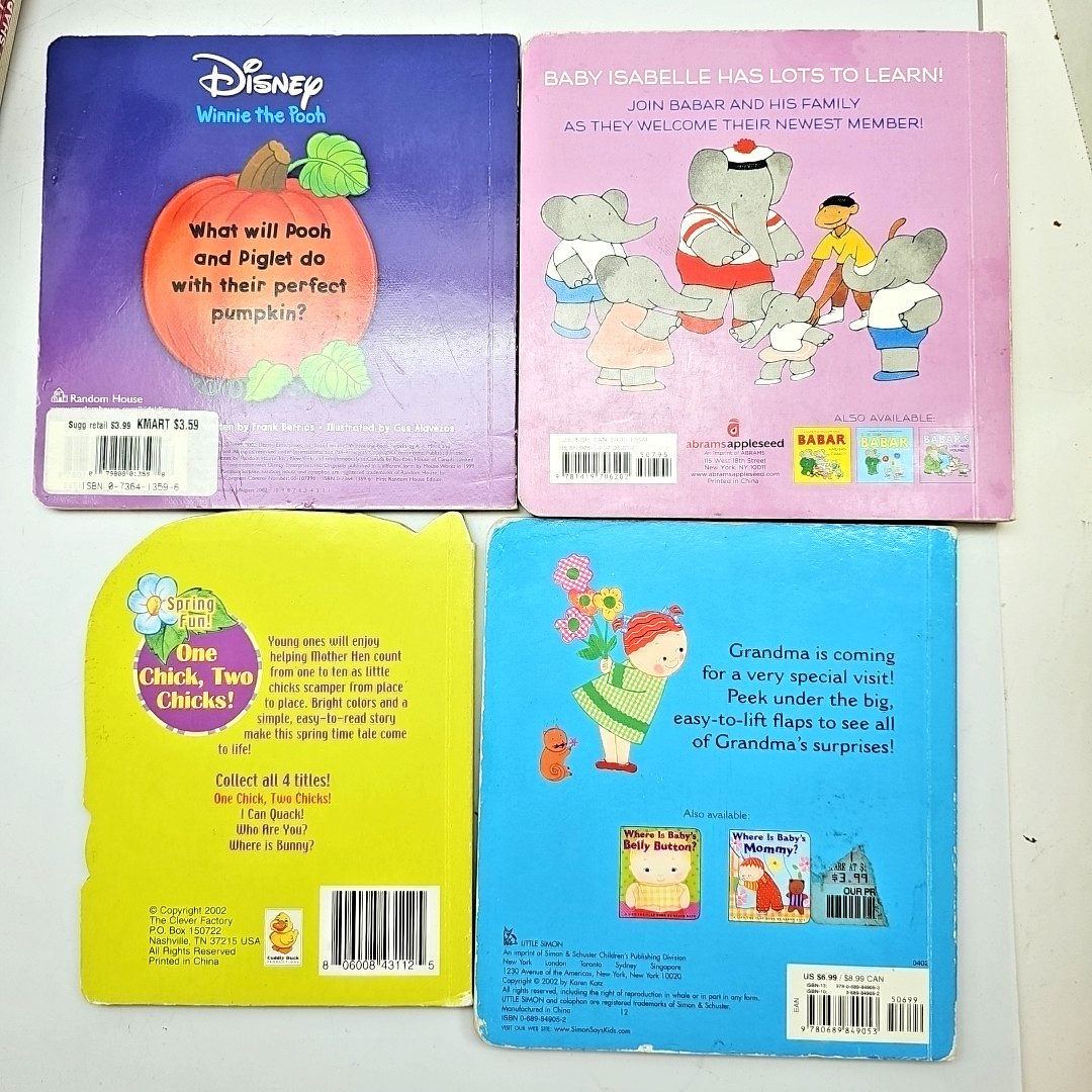 30 Children BOARD BOOKS Hardcover Baby Toddler Preschool Kids Mixed