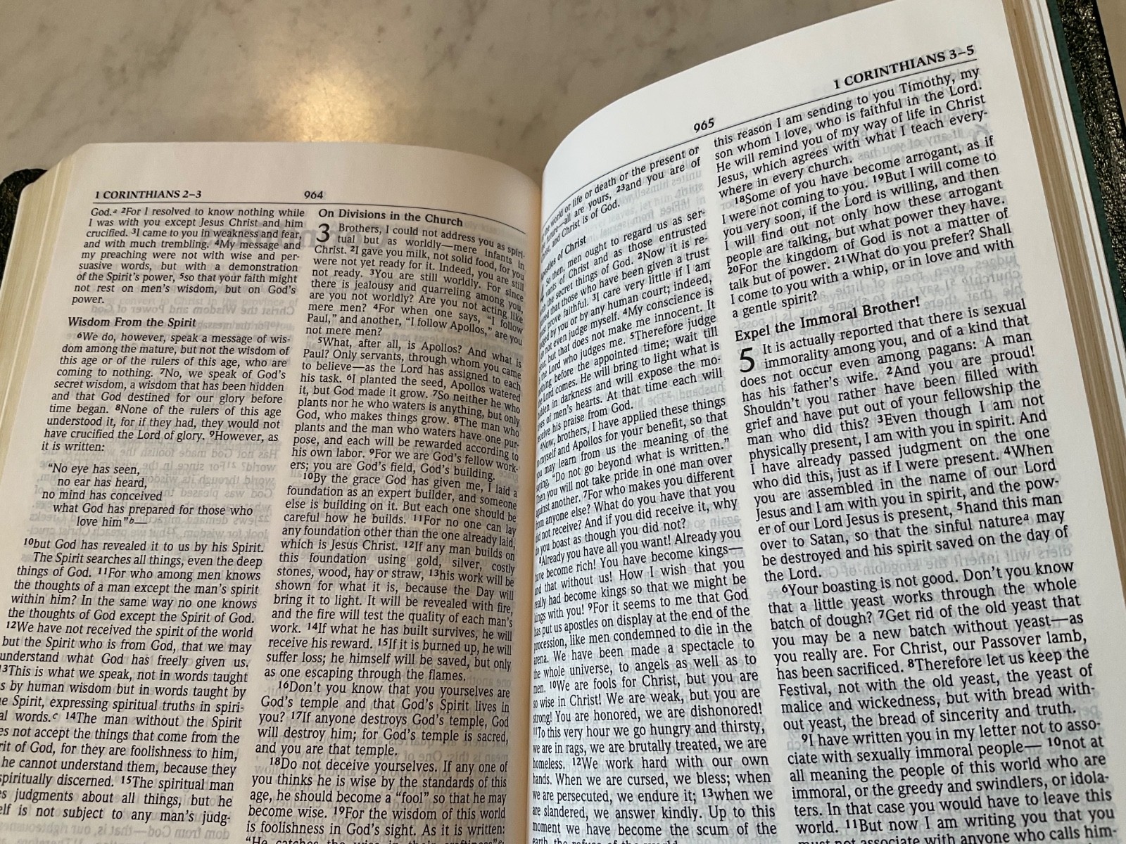 Bible NIV 1984 Thinline Forest Green Bonded Leather Double Column