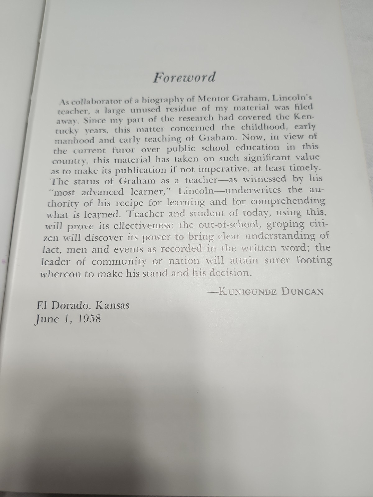 Lincoln’s teacher;: A biography 1st Edition