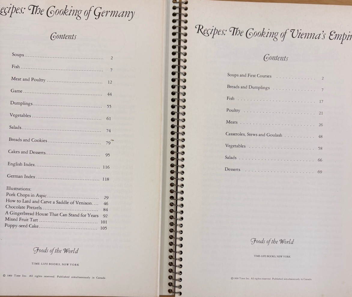 Lot of 2 Cook Books: Recipes: The Cooking of Germany and Vienna’s Empire HC