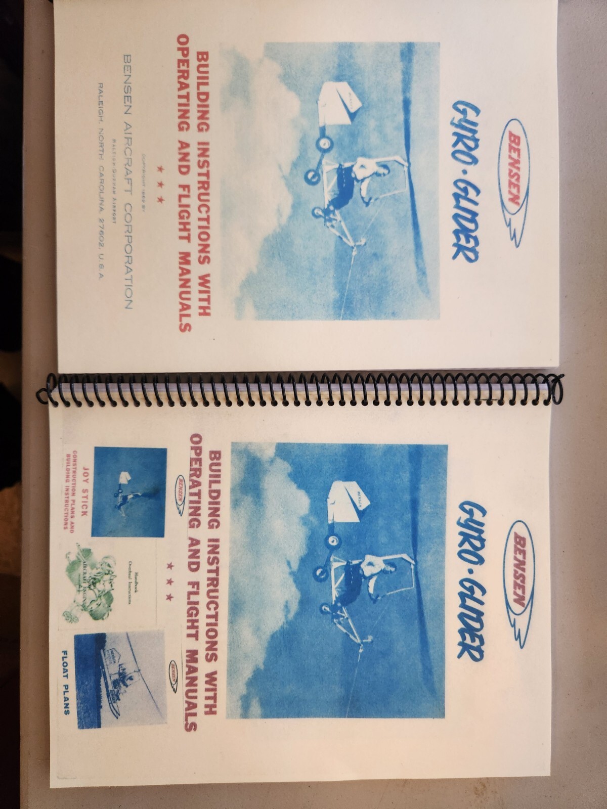 bensen gyrocopter build books and flight manuals