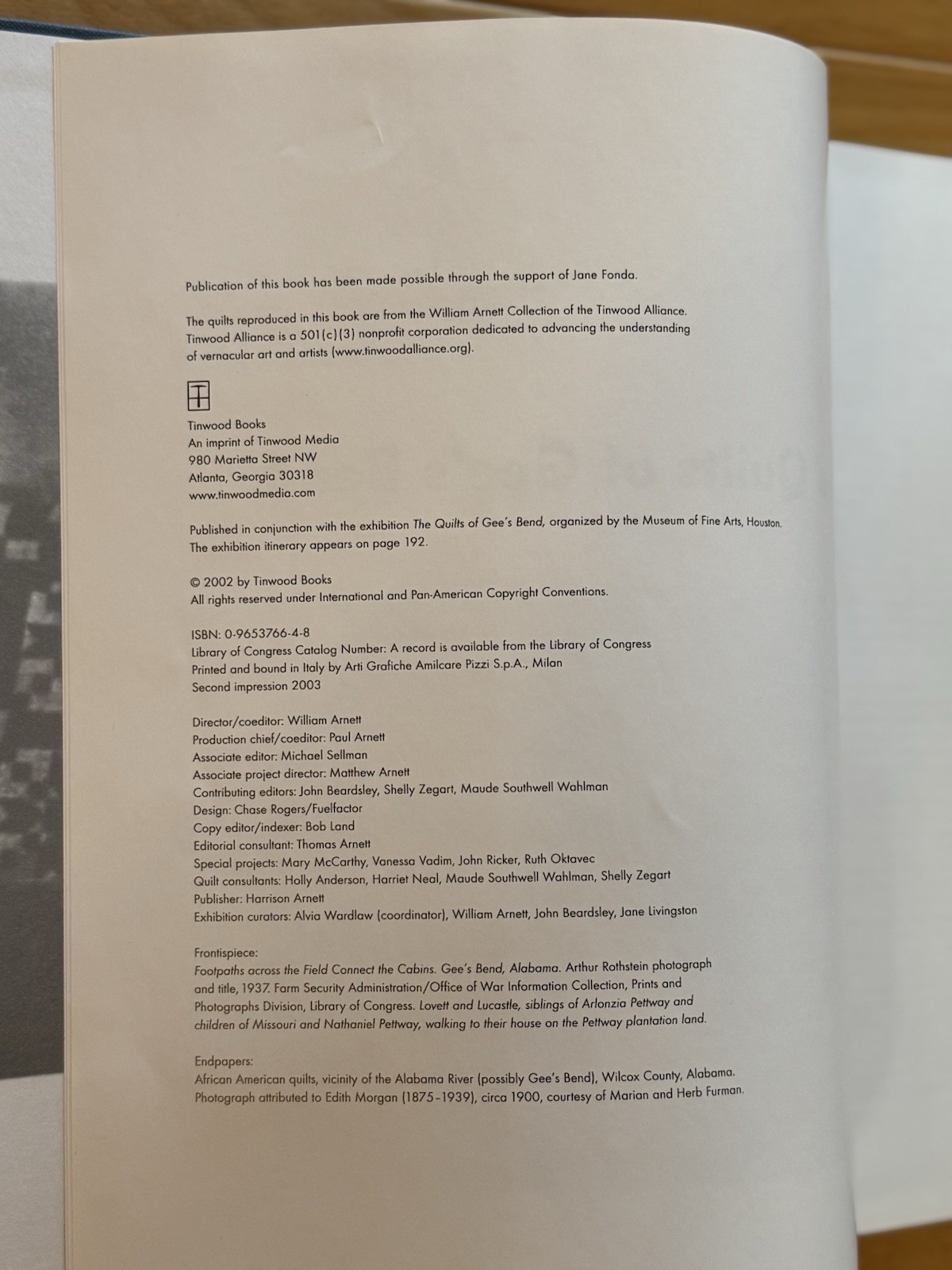 Quilts of Gee’s Bend by William Arnett, Alvia Wardlaw and Jane Livingston (2002,