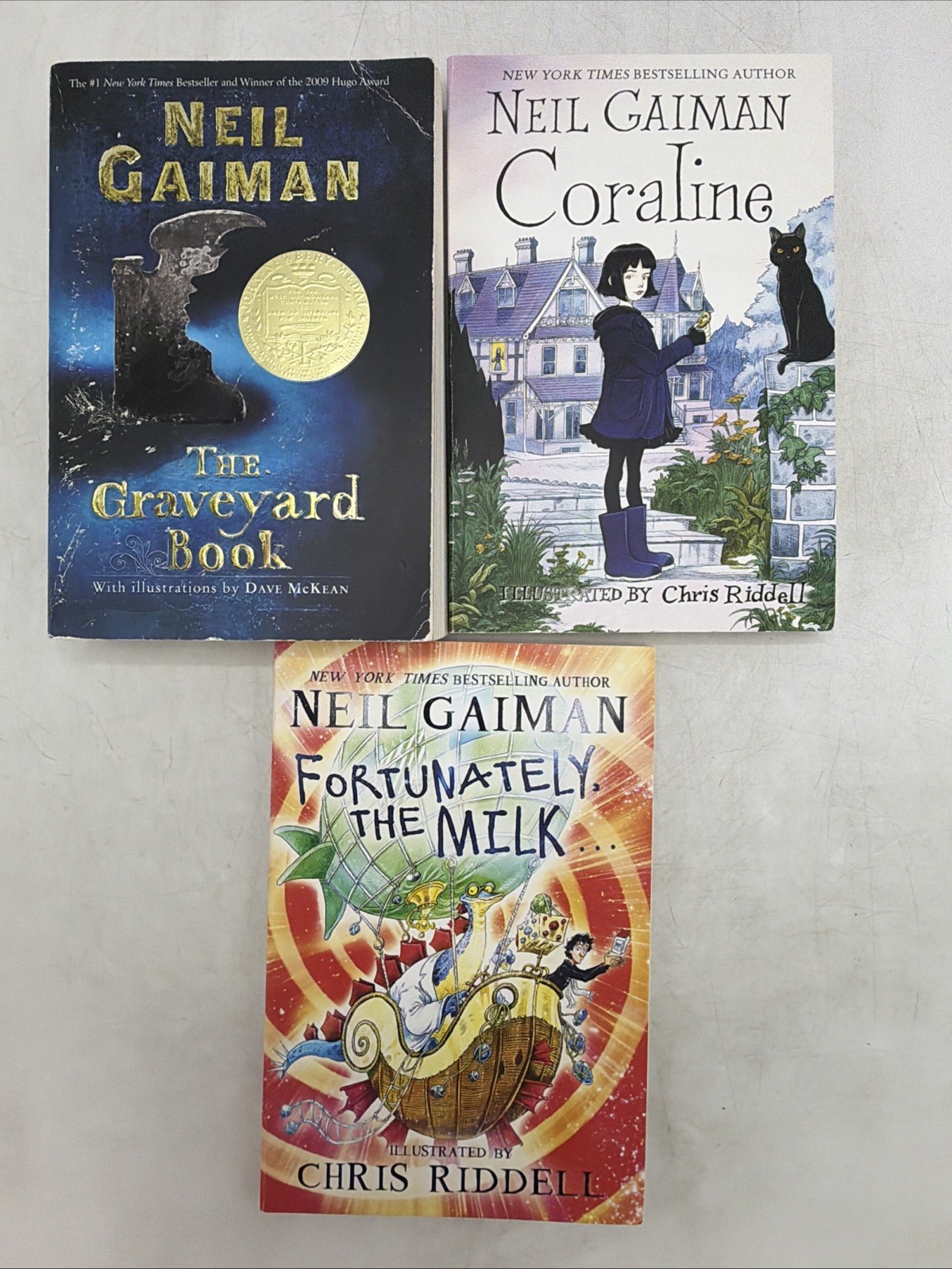 Neil Gaiman/Chris Riddell 3-Book Box – Paperback, by Gaiman Neil – GOOD