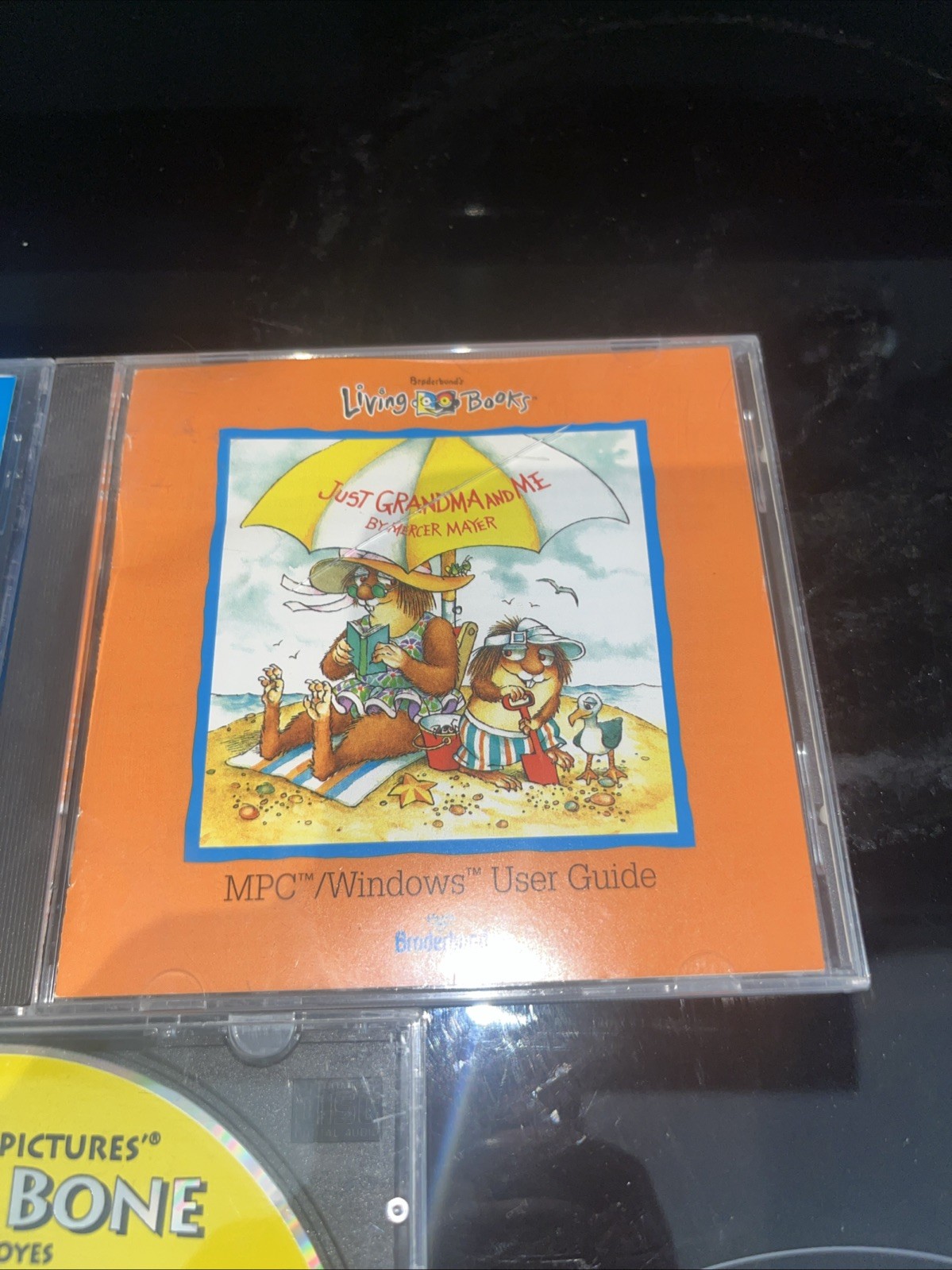 Lot of 3 Living Books CD-ROMs: Dr. Seuss ABC, Just Grandma & Me, Ruff’s Bone