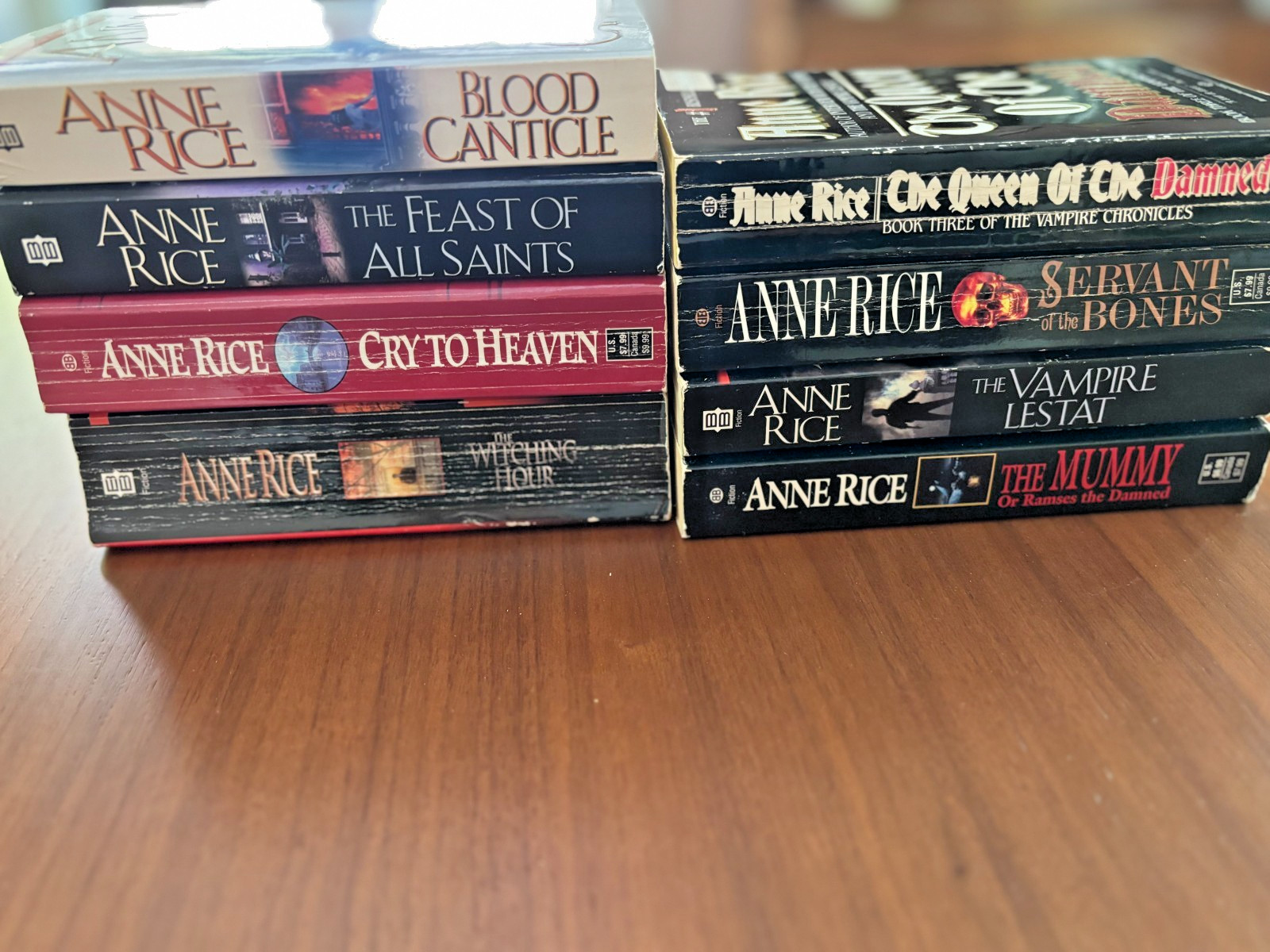 ANNE RICE PAPERBACK LOT OF 8 BOOKS VINTAGE HORROR VAMPIRE LESTAT MUMMY