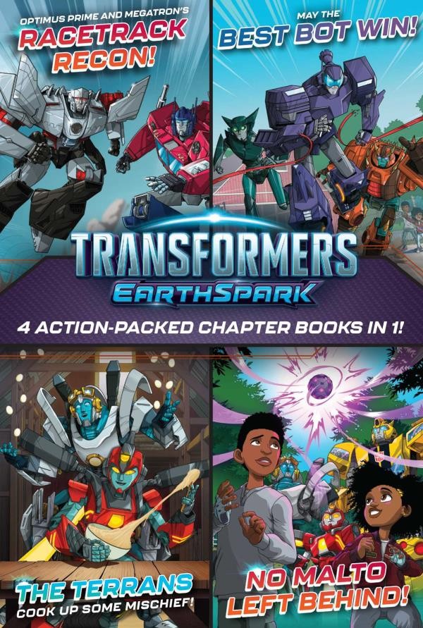 Transformers EarthSpark 4 Action-Packed Chapter Books in 1! (Racetrack Recon/Bes