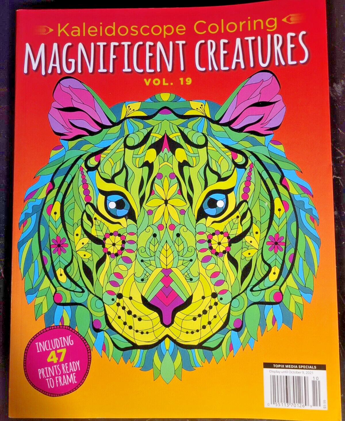 MAGNIFICENT CREATURES Vol 19 – Adult Coloring Book by TOPIX MEDIA – 47 PRINTS