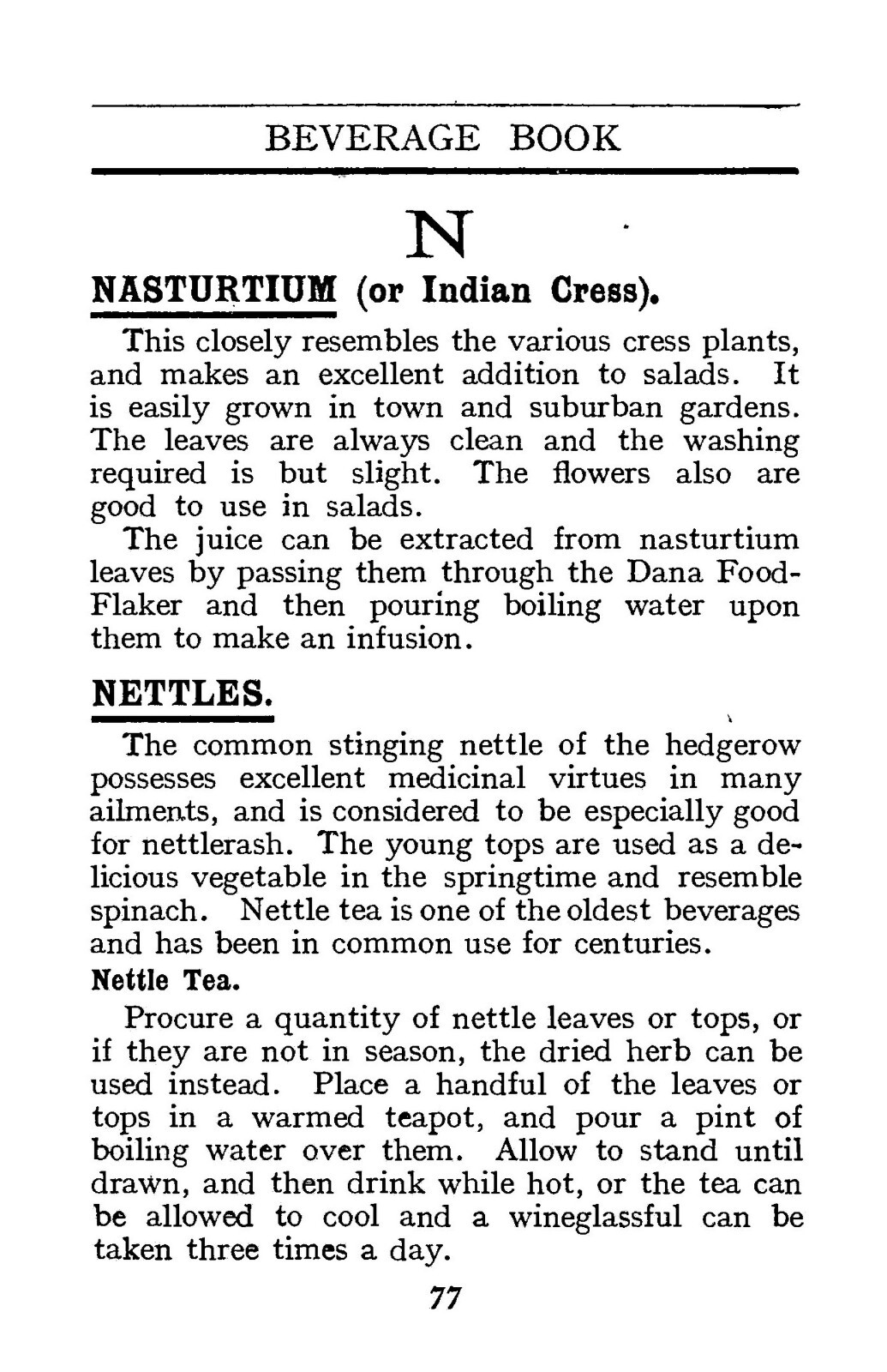 The Healthy Life Beverage Cook Book “1911” 125 Pages