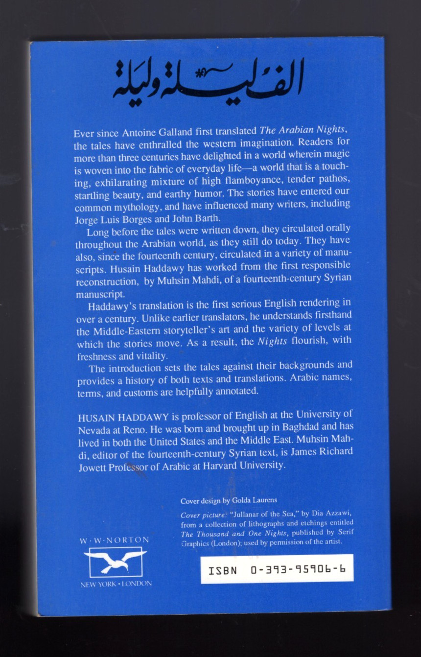 The Arabian Nights: Norton Edition translated by Husain Haddawy Unread
