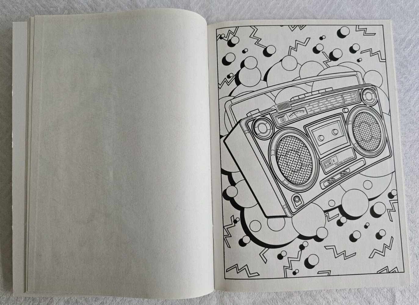 Coloring The 80s Relax and Rewind Any Age Coloring Book 16 Pages to Color