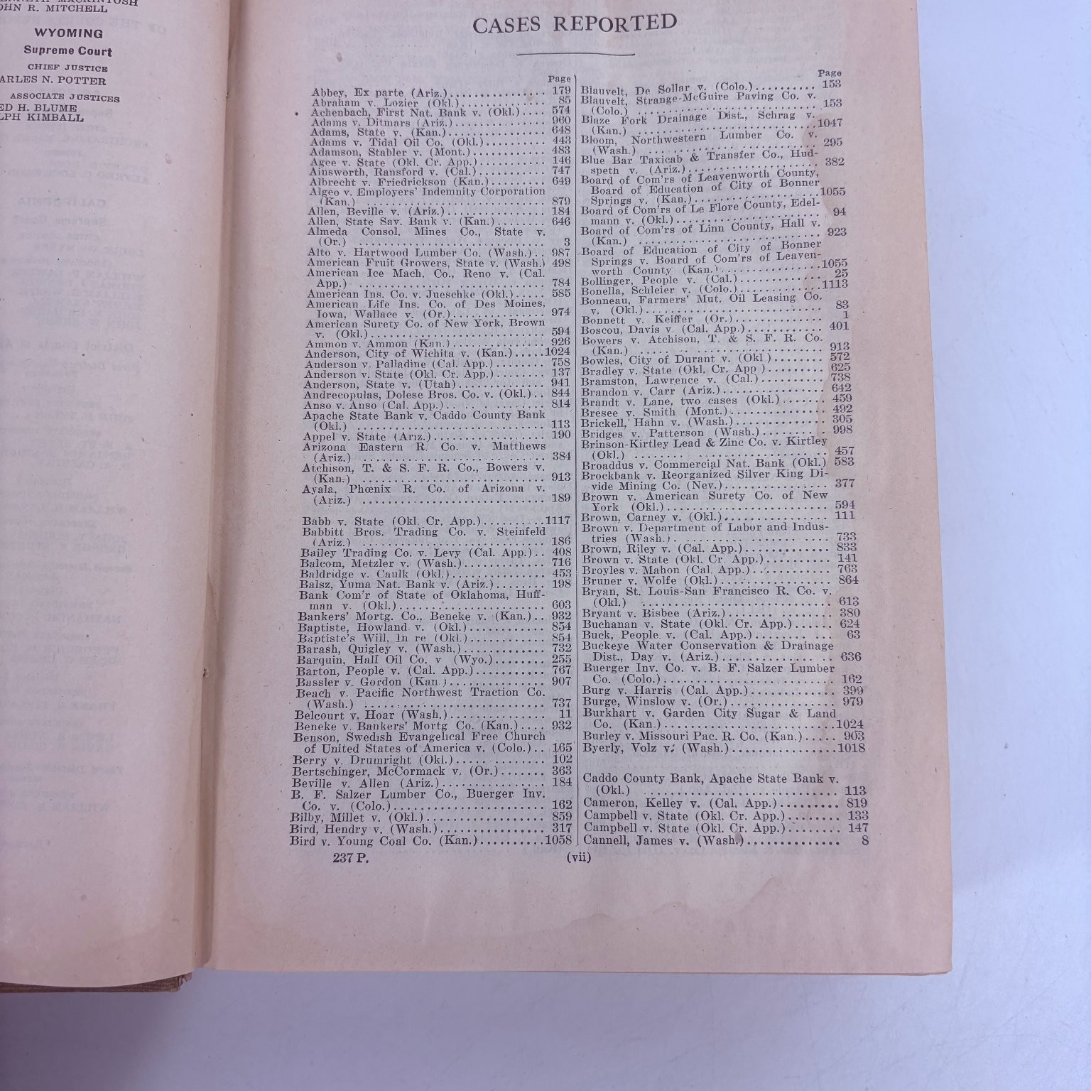 Antique Book Lot Pacific Reporter Vol 237 251 West Publishing 1927 Law Case