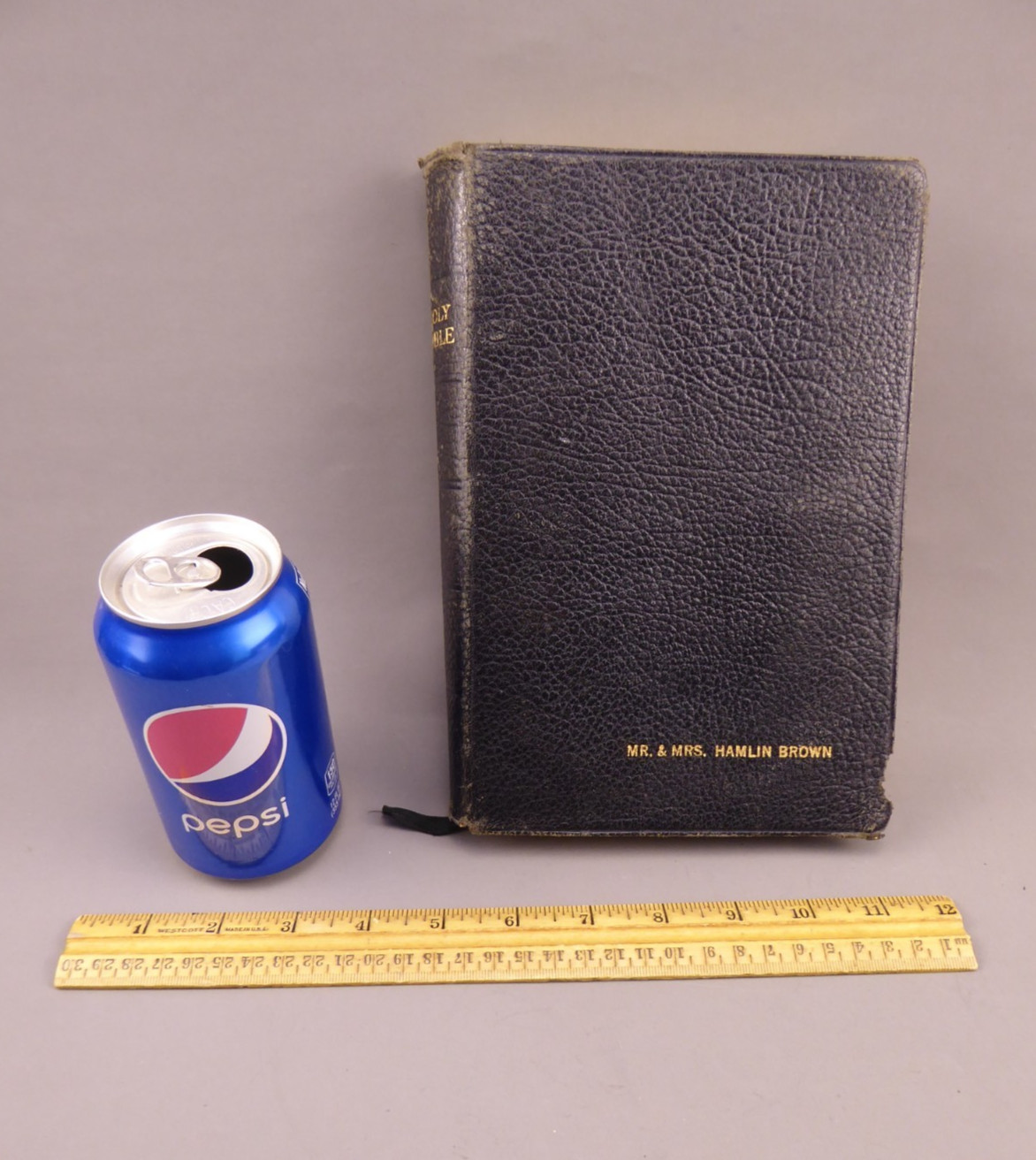 Vintage Holy Bible Black Morocco Leather Cambridge England KJV