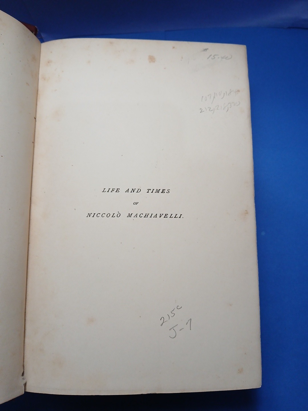 The Life and Times of Niccolo Machiavelli Vol. 2 Book 1891 Volume II Padquale