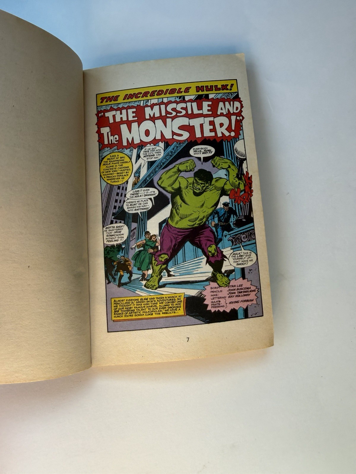 1979 LEE PRESENTS THE INCREDIBLE HULK POCKET BOOK PAPERBACK #2 NICE