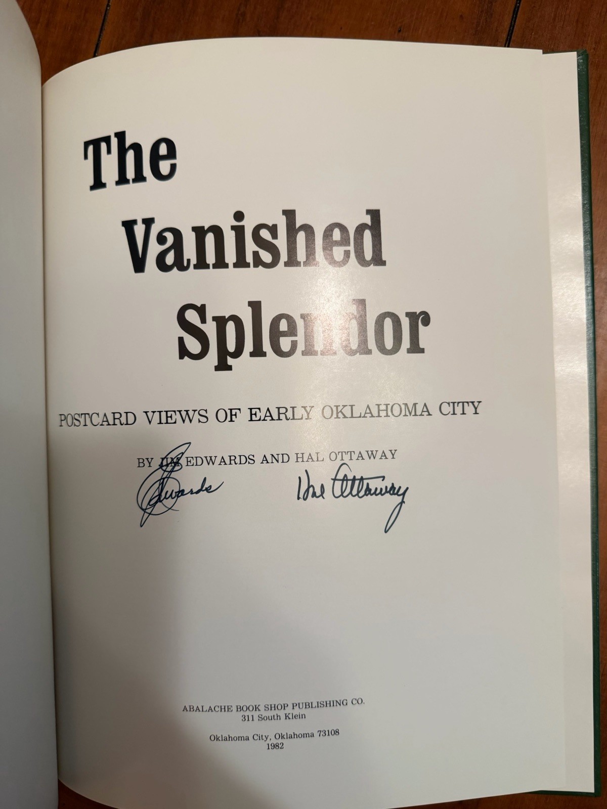 SIGNED Set The Vanished Splendor I & II Oklahoma City Postcards 1st Ed Edwards