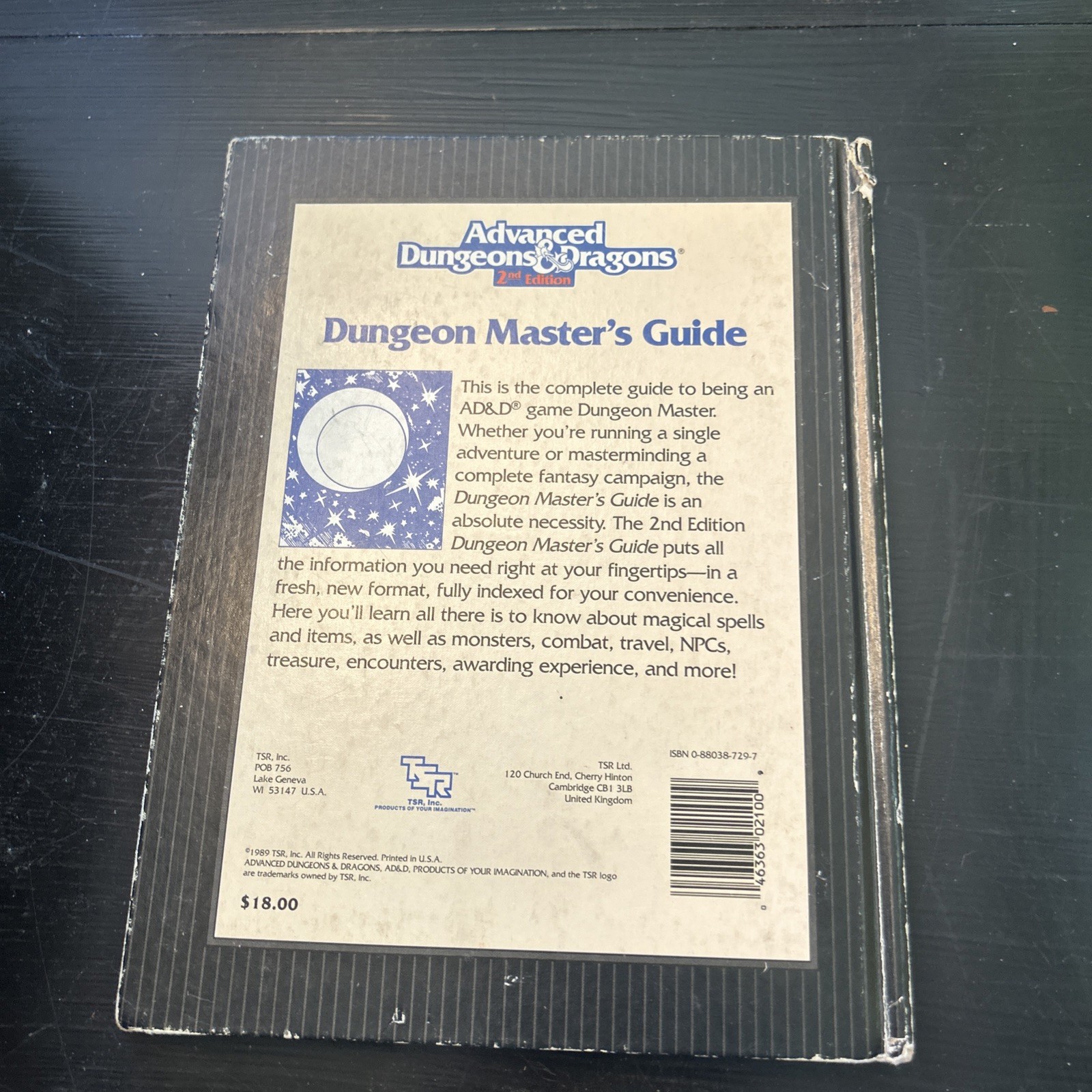 Advanced Dungeons & Dragons Dungeon Master’s Guide 2nd Edition Hardcover