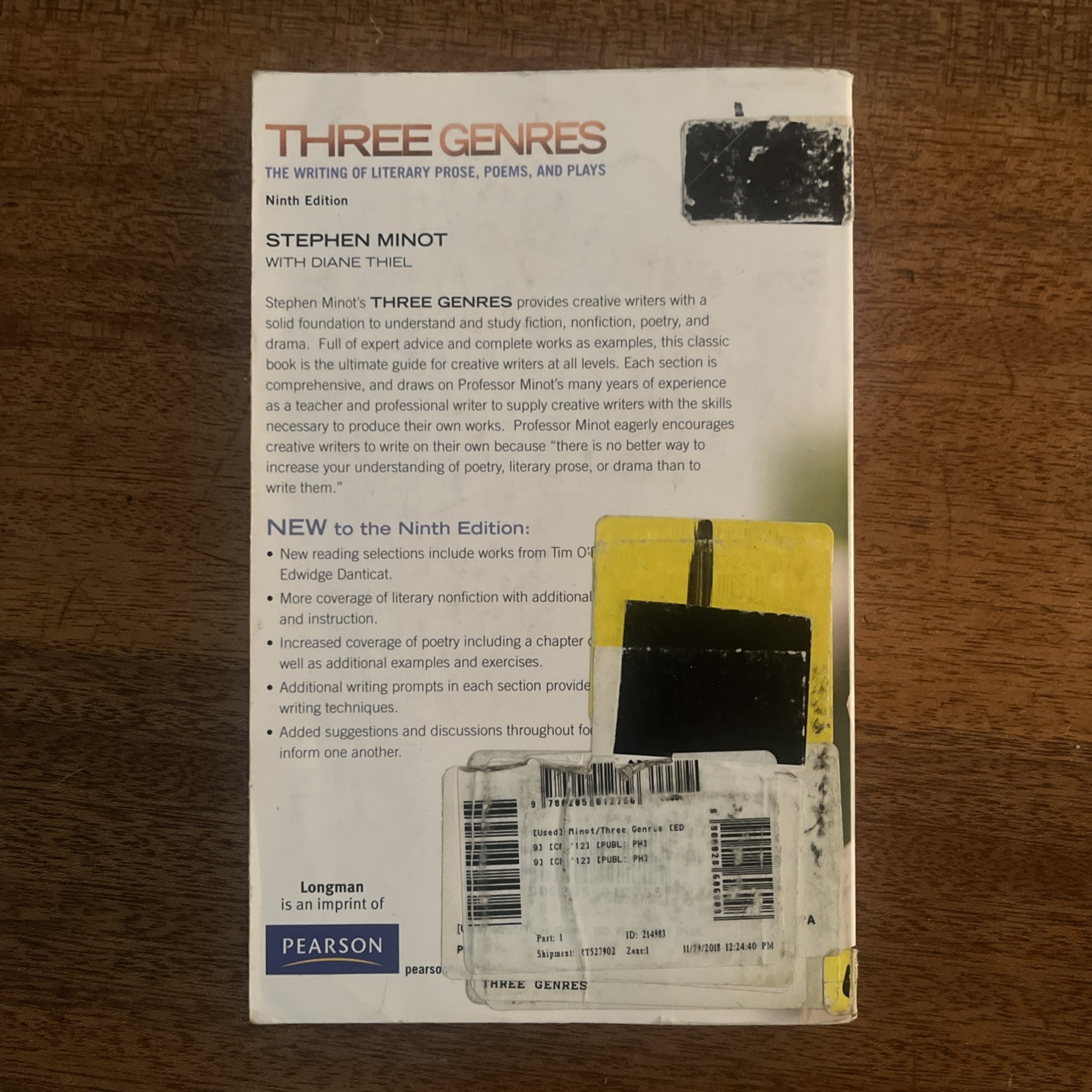 Three Genres Stephen Minot Diane Thiel Ninth Edition Paperback Book Writing