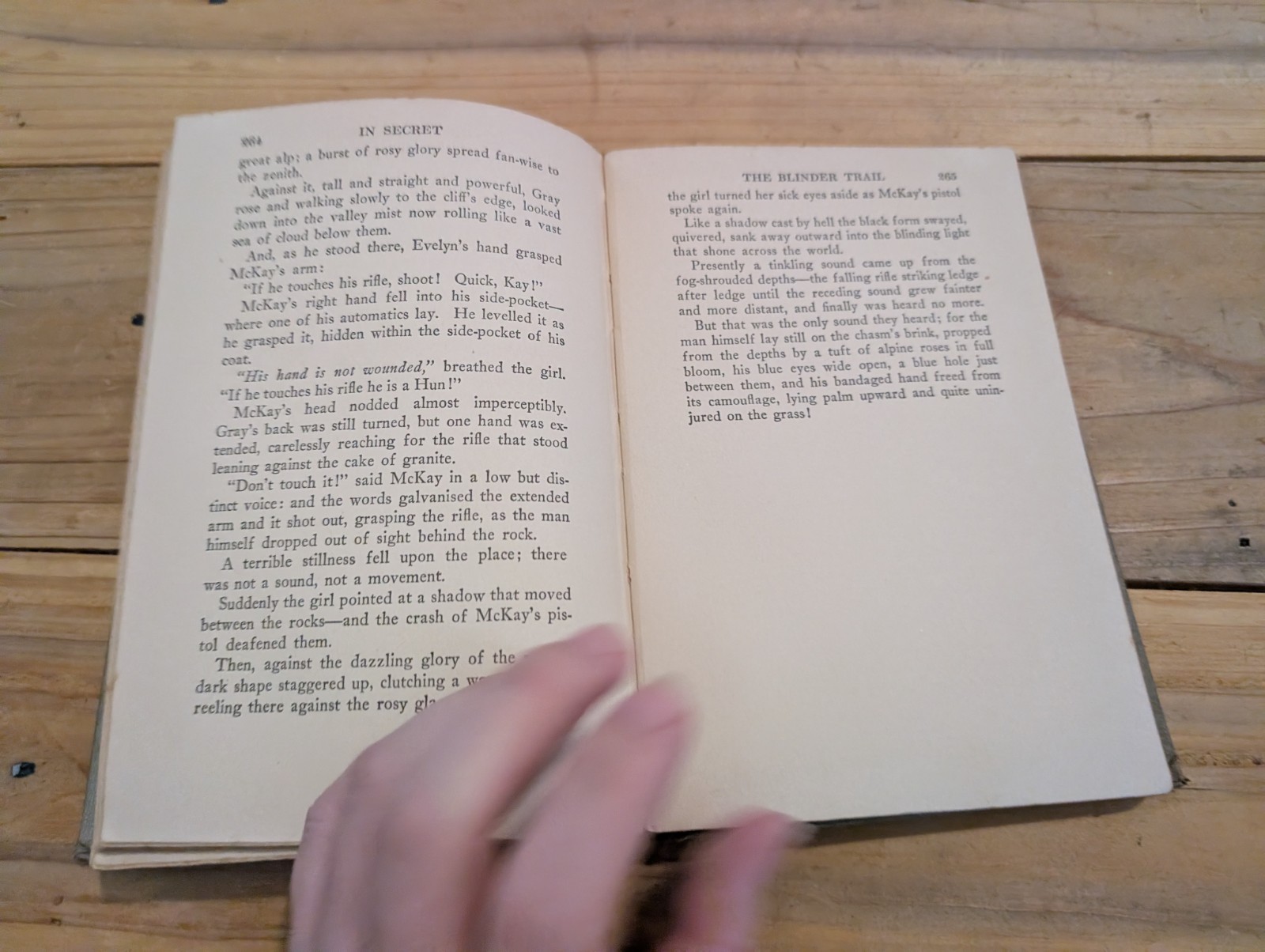 IN SECRET World War I Espionage Novel ROBERT W. CHAMBERS Ex-lib 1919 HC